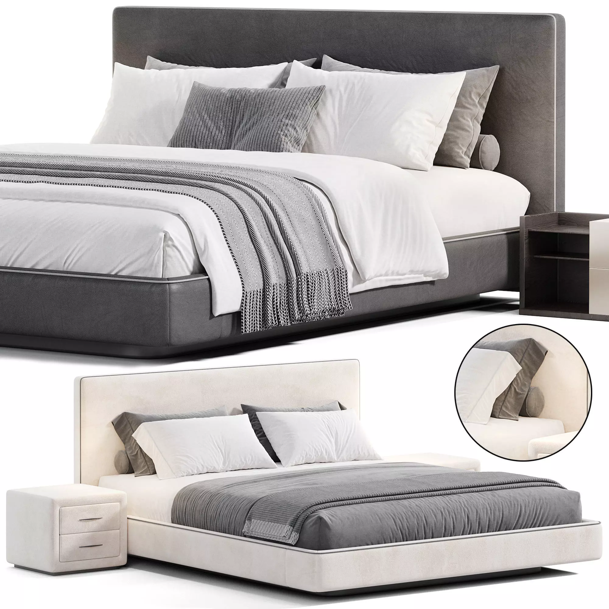 Barolo bed by Comocasa 3D model_0