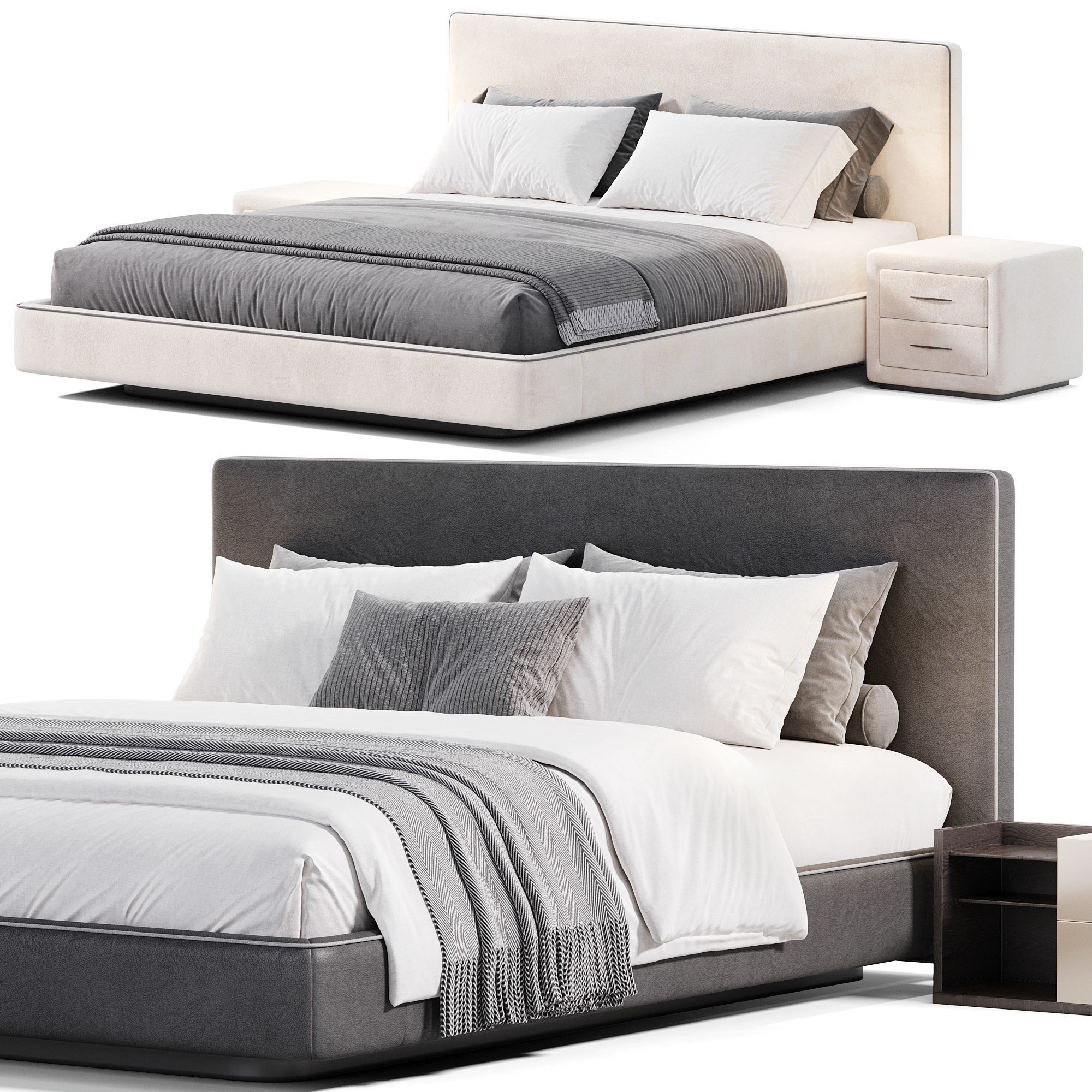 Barolo bed by Comocasa 3D model_1