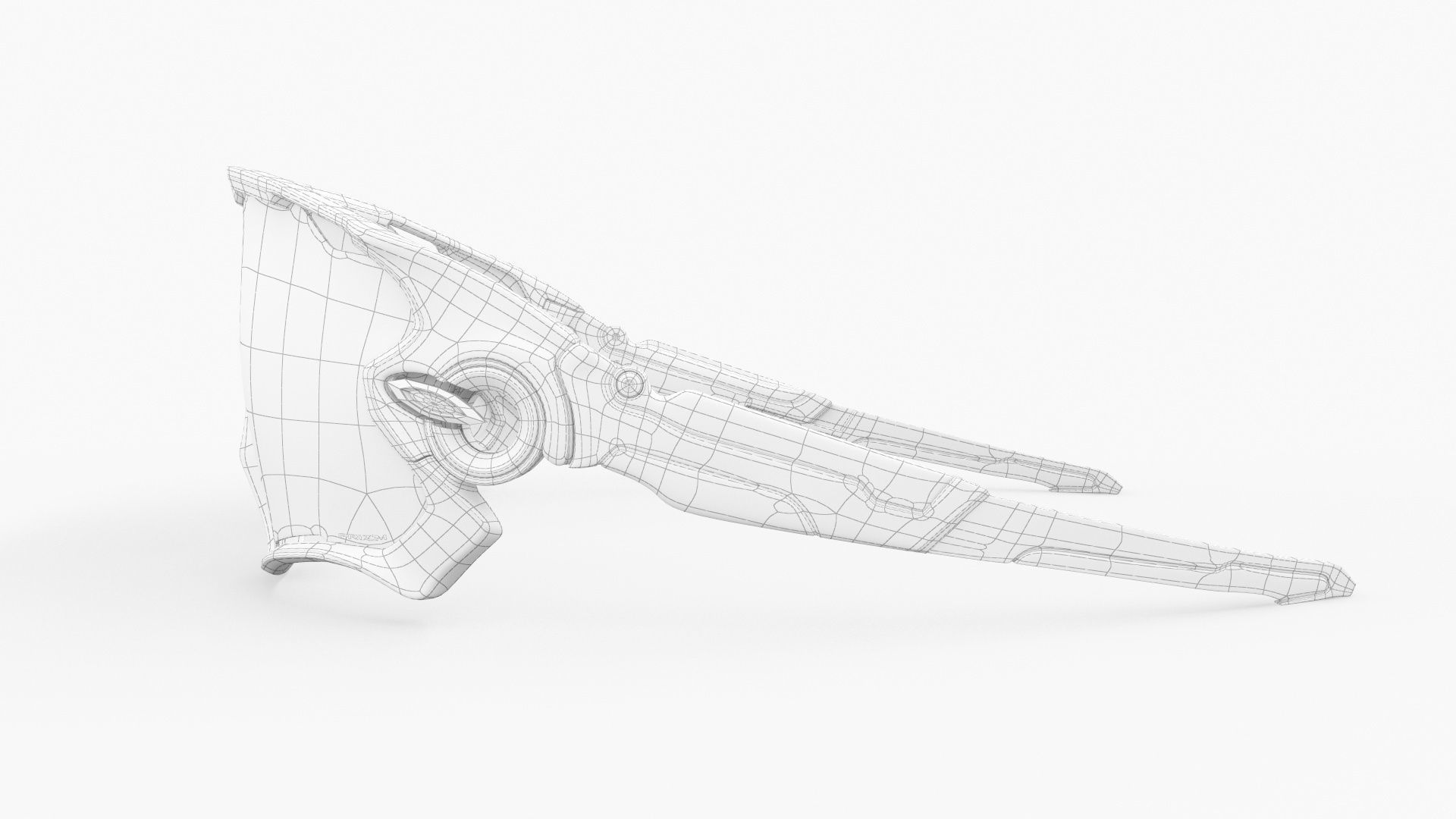 Sunglass Jawbreaker Prizm Snow Sapphire Lenses Polished White 3D model_9