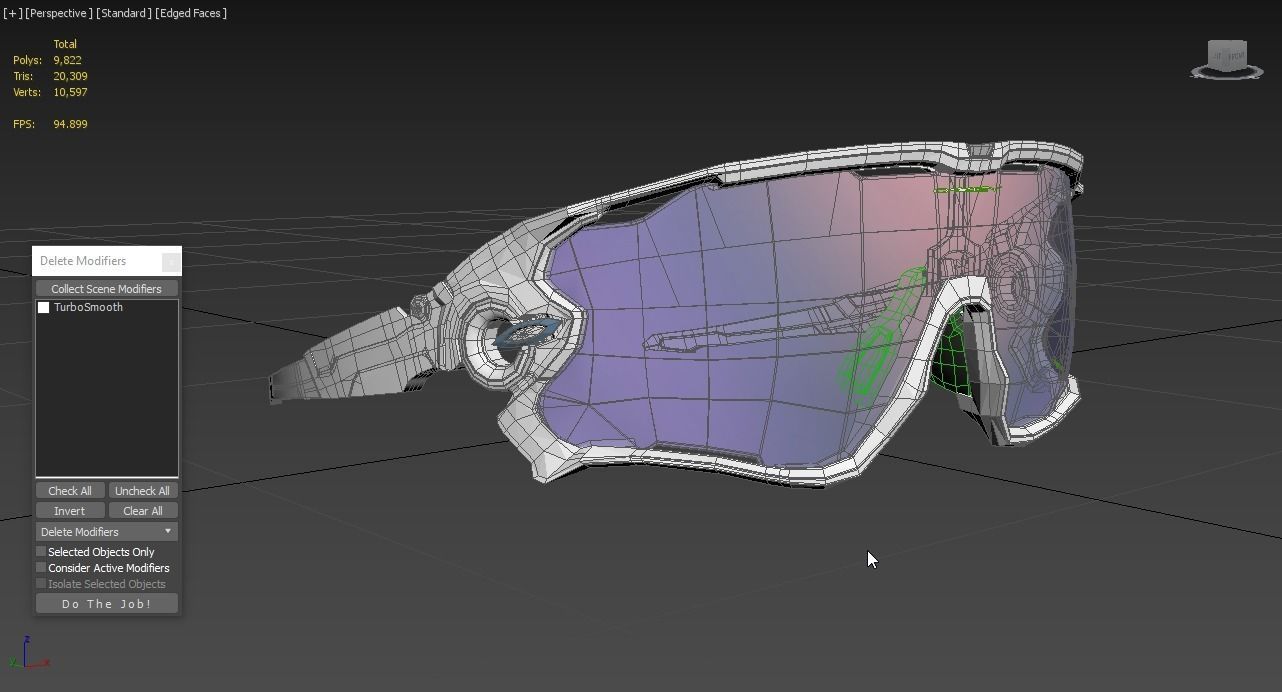 Sunglass Jawbreaker Prizm Snow Sapphire Lenses Polished White 3D model_3