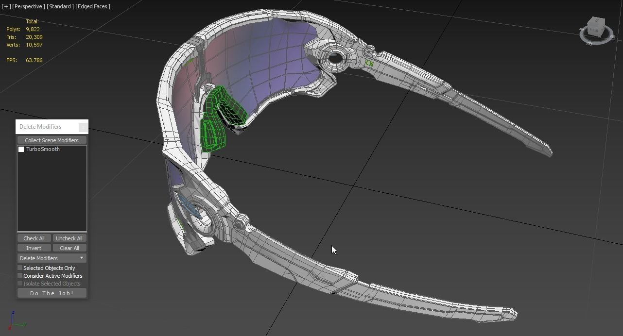 Sunglass Jawbreaker Prizm Snow Sapphire Lenses Polished White 3D model_4