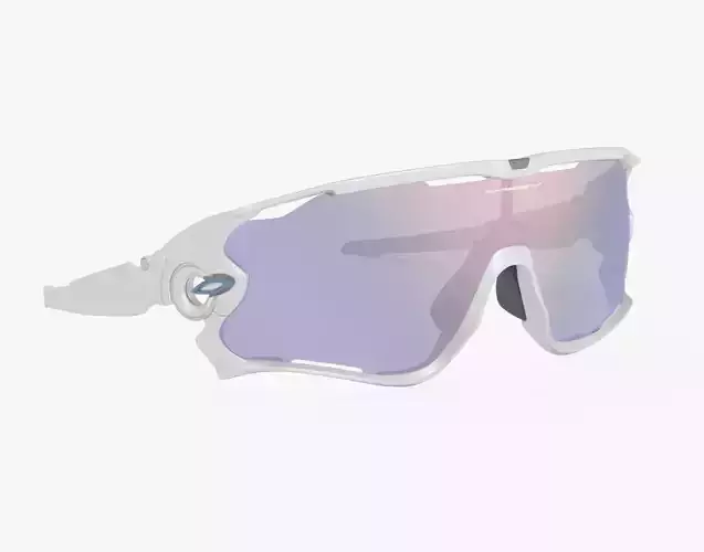 Sunglass Jawbreaker Prizm Snow Sapphire Lenses Polished White 3D model