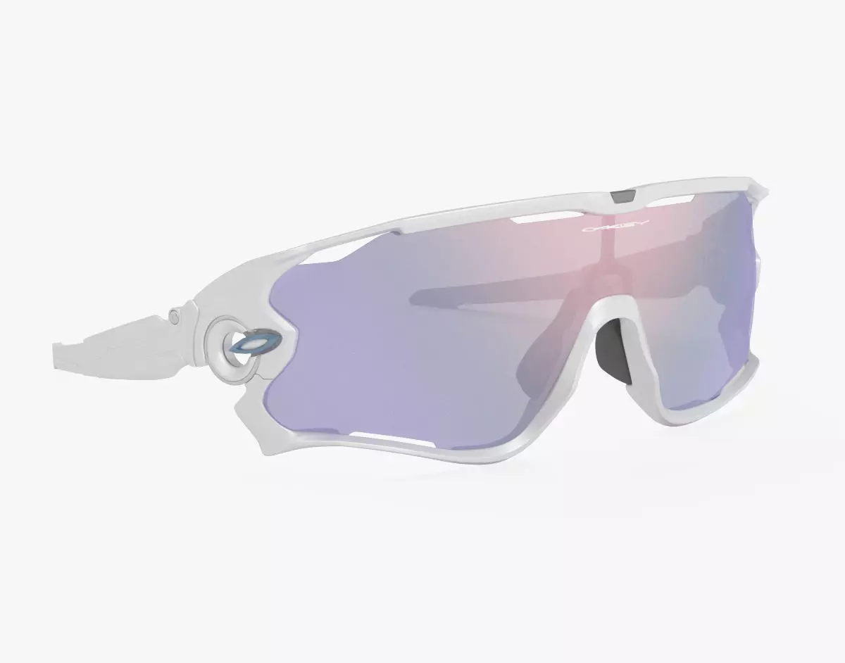 Sunglass Jawbreaker Prizm Snow Sapphire Lenses Polished White 3D model_0