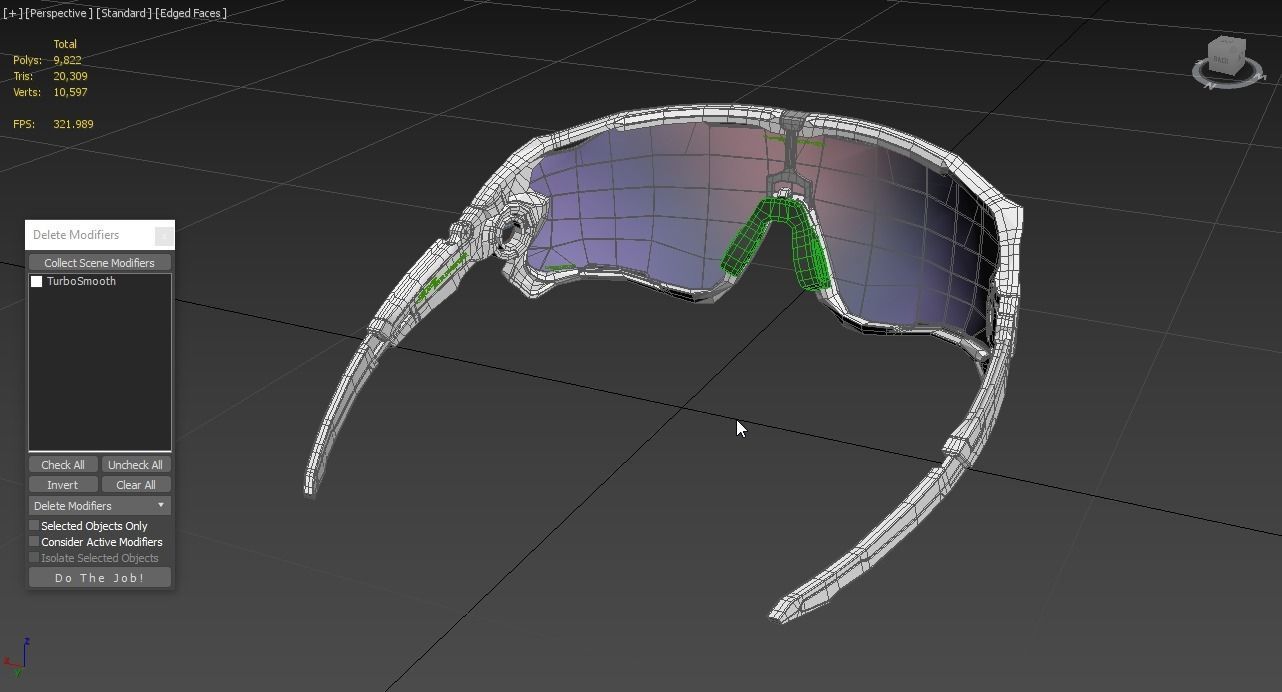 Sunglass Jawbreaker Prizm Snow Sapphire Lenses Polished White 3D model_5