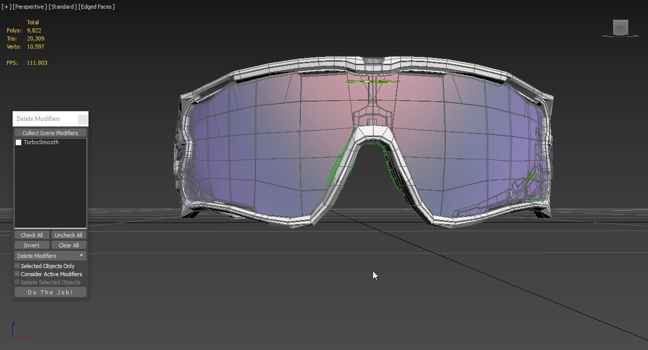 Sunglass Jawbreaker Prizm Snow Sapphire Lenses Polished White 3D model_7