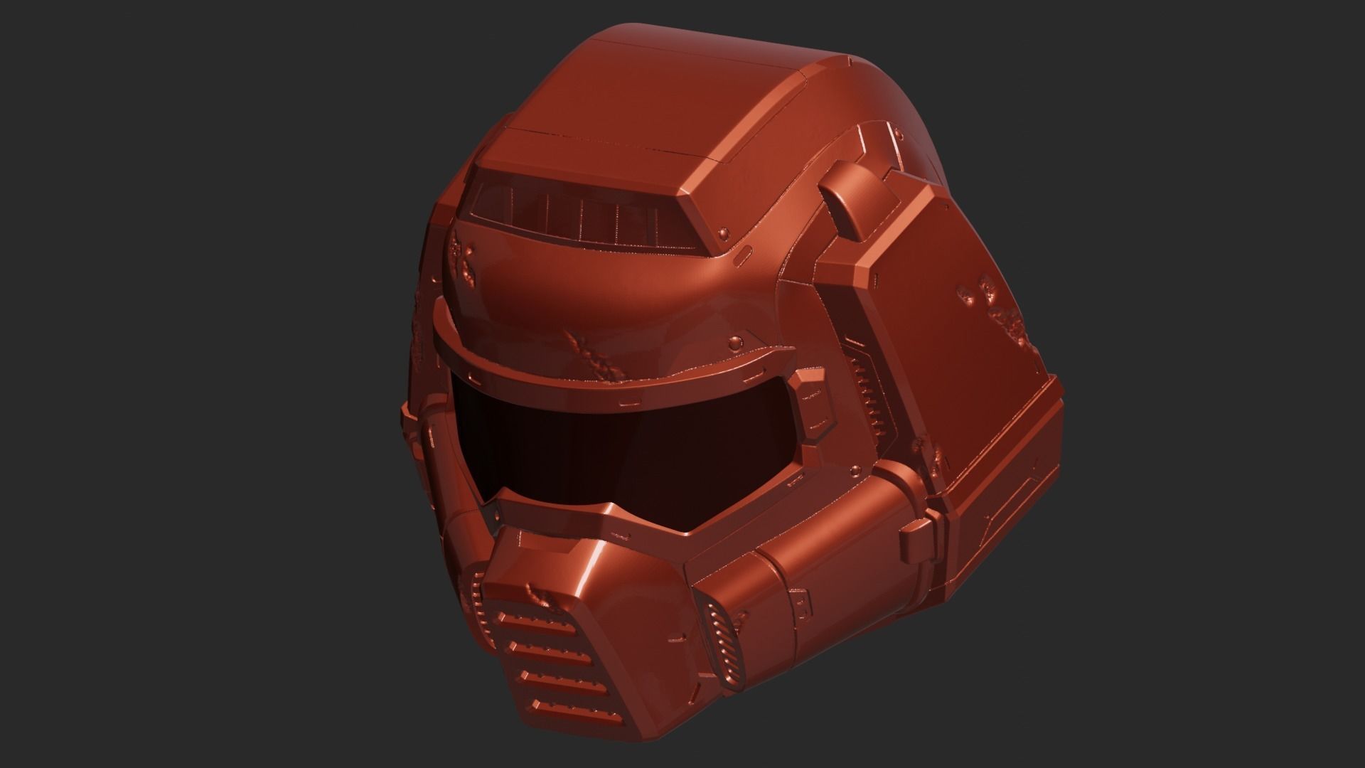 doom 3dv Helmet 3D print model_1