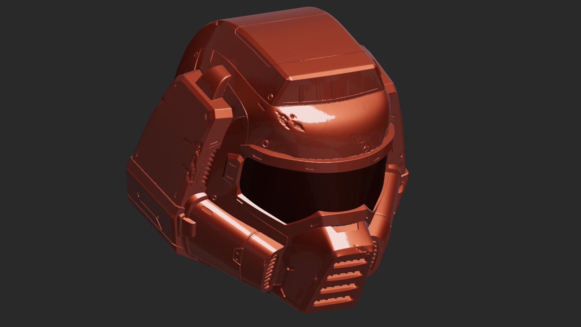 doom 3dv Helmet 3D print model_2
