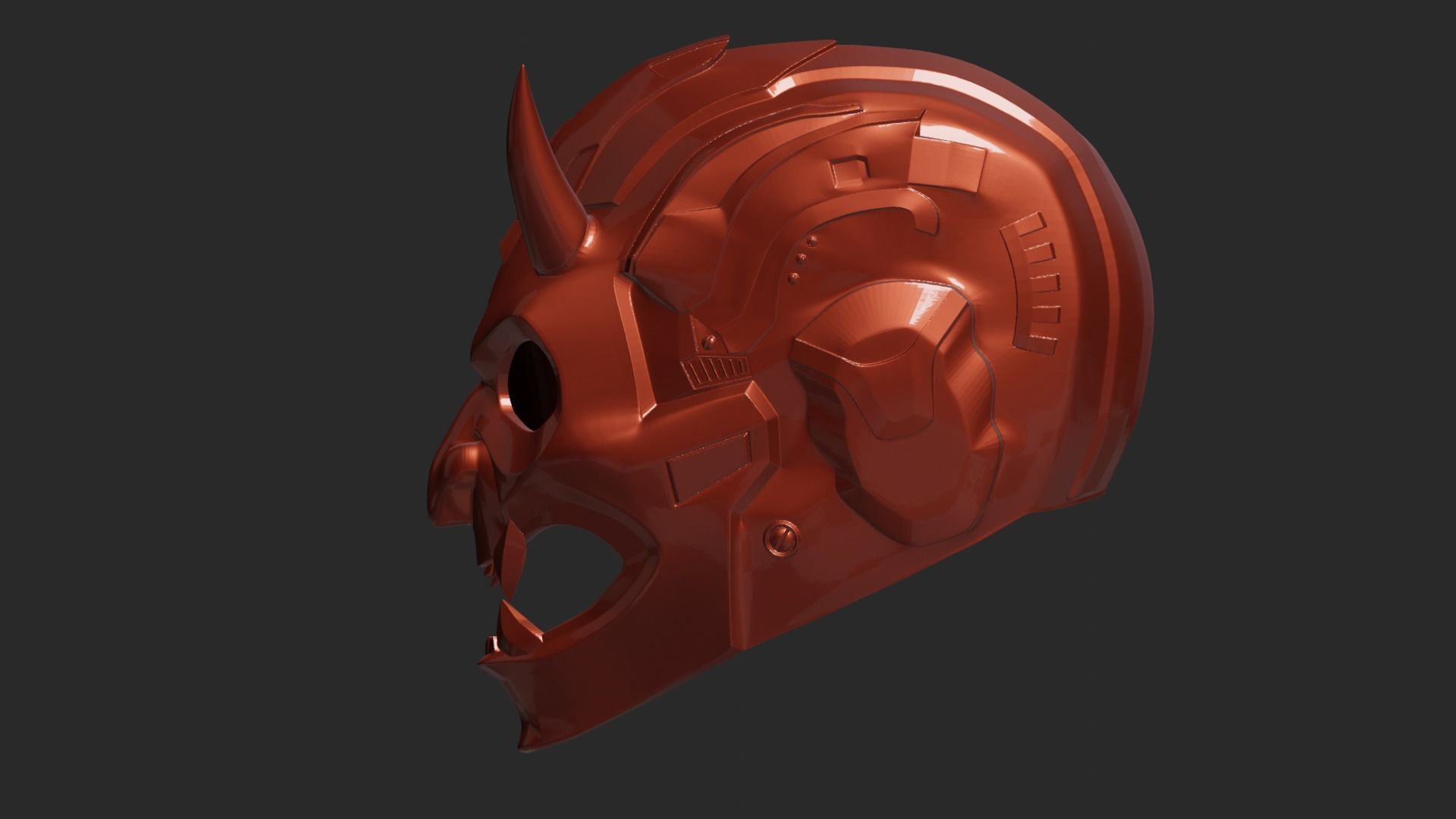 Cyber Demon 2 Helmet 3D print model_4
