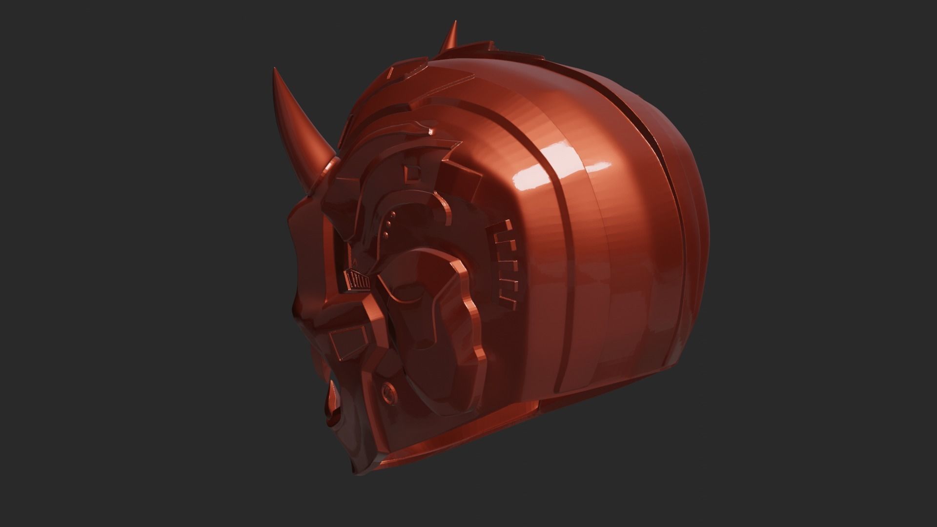 Cyber Demon 2 Helmet 3D print model_5