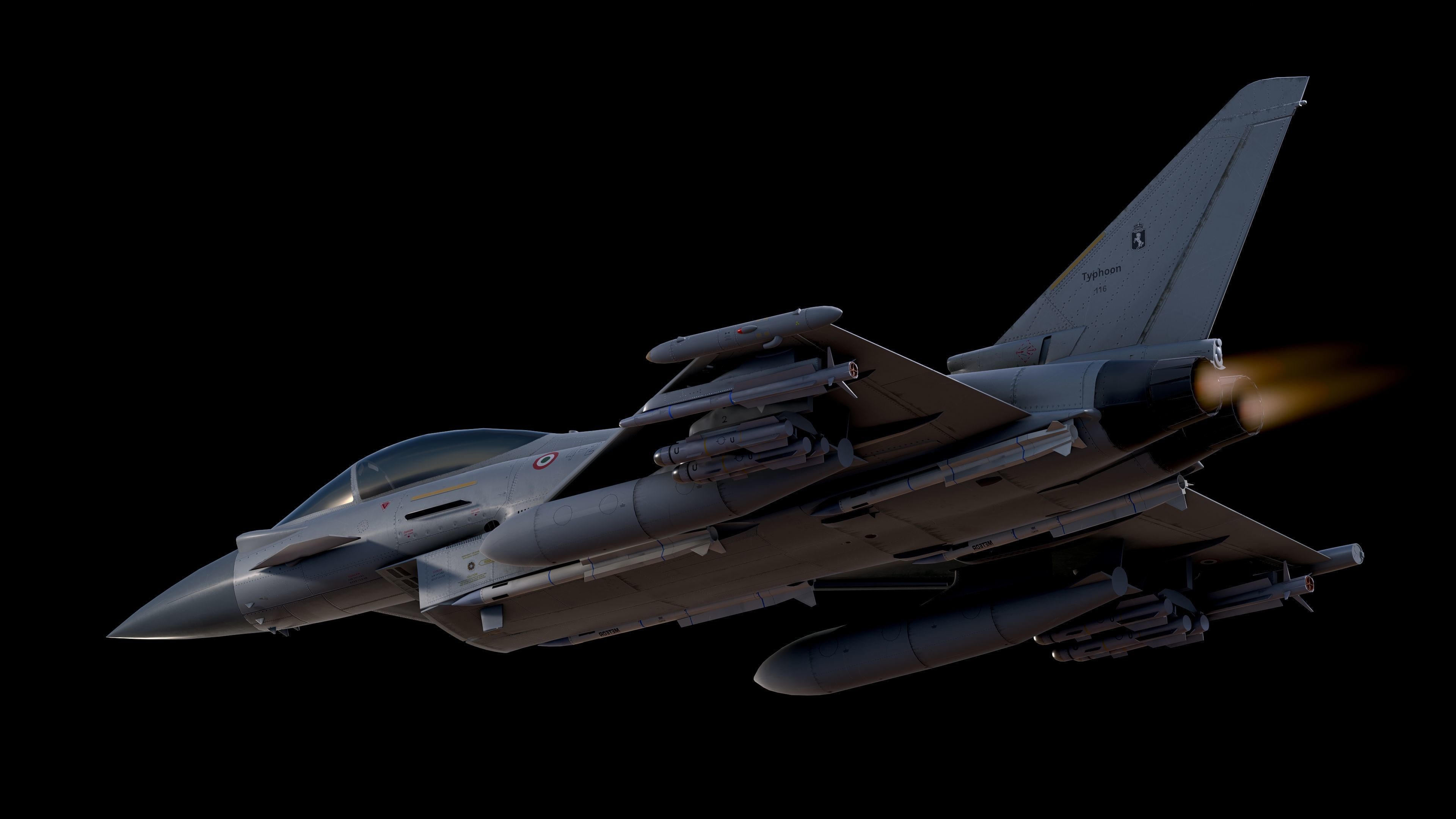 EuroFighter Typhoon - Fully Rigged- high resolution textures  Low-poly 3D model_21