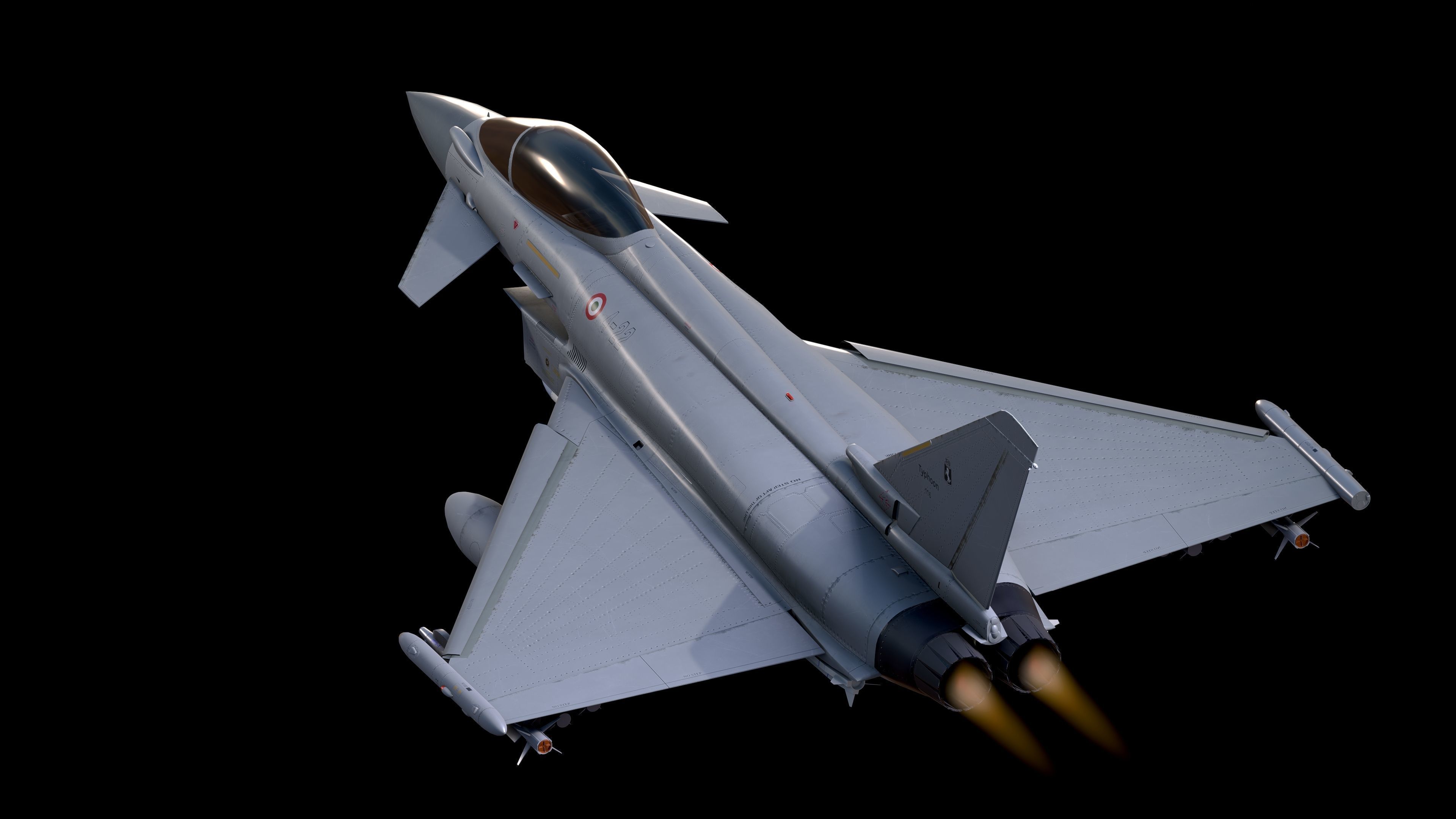 EuroFighter Typhoon - Fully Rigged- high resolution textures  Low-poly 3D model_9