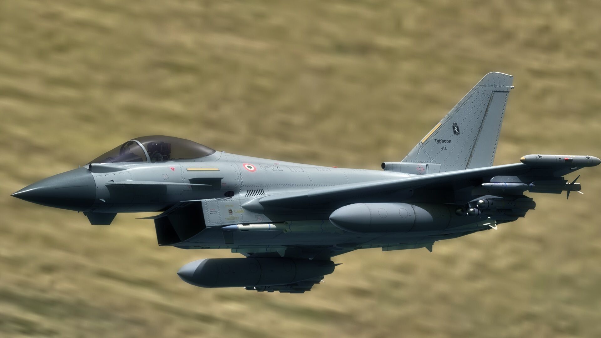 EuroFighter Typhoon - Fully Rigged- high resolution textures  Low-poly 3D model_3