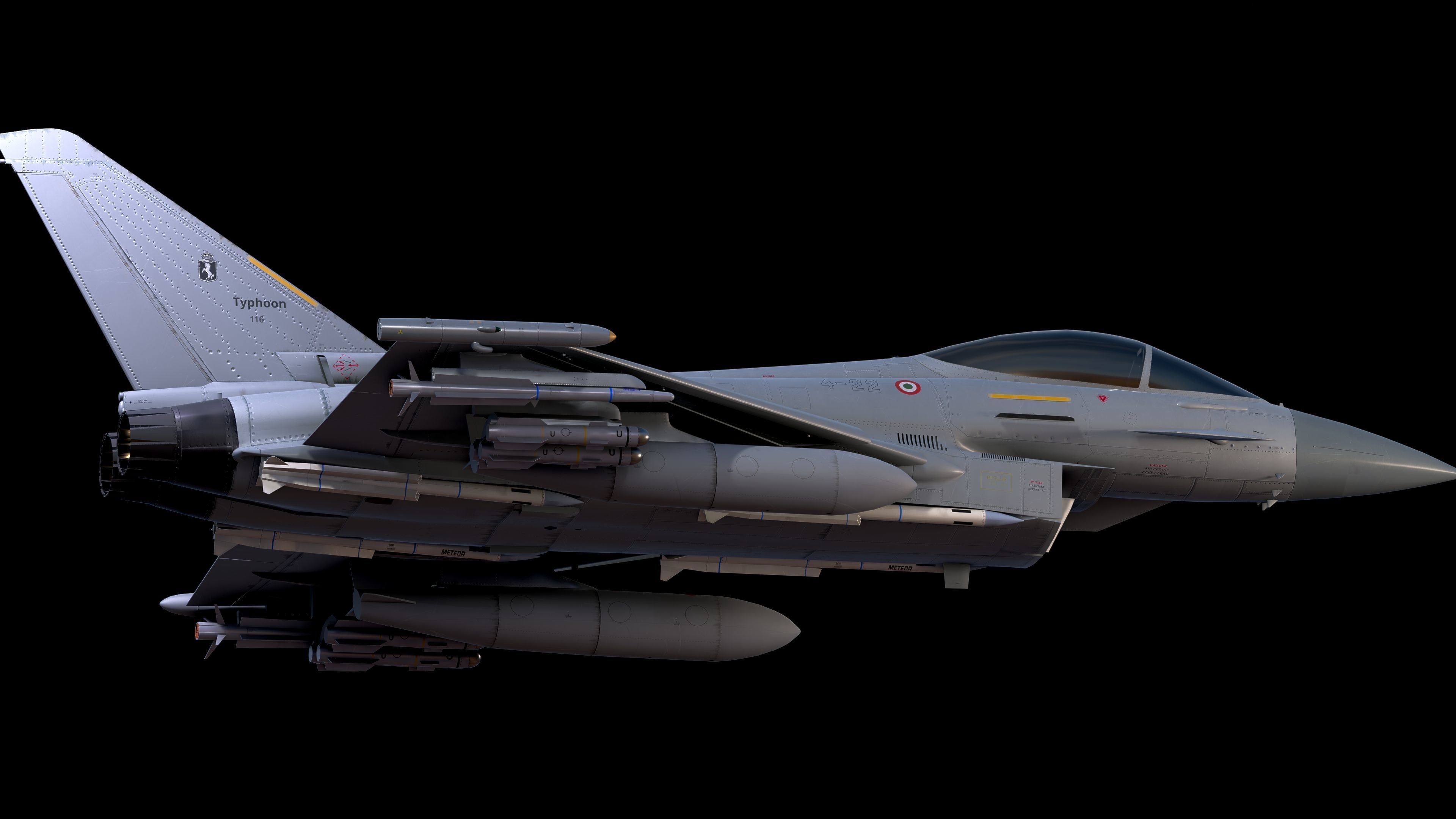 EuroFighter Typhoon - Fully Rigged- high resolution textures  Low-poly 3D model_22