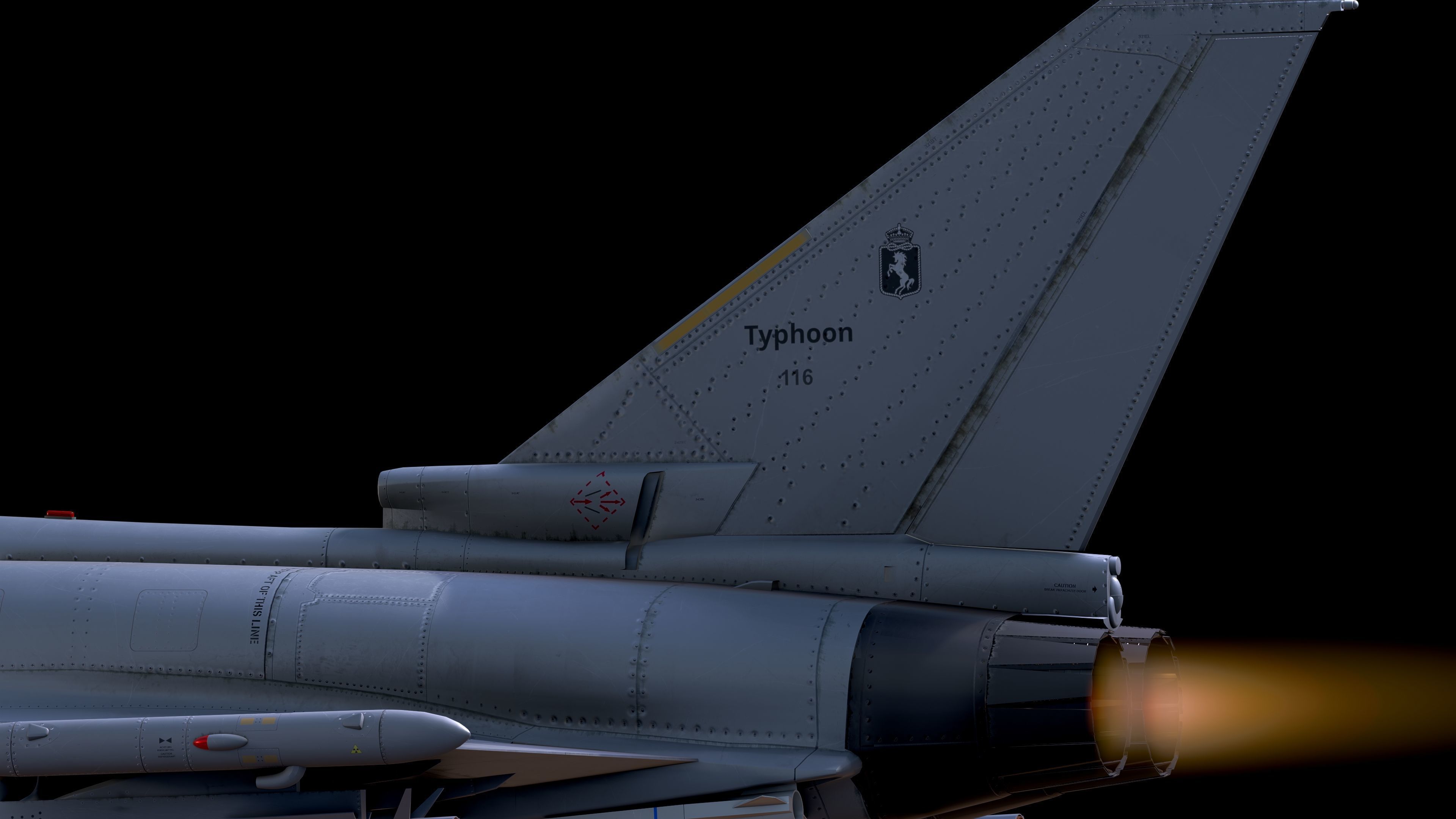 EuroFighter Typhoon - Fully Rigged- high resolution textures  Low-poly 3D model_24