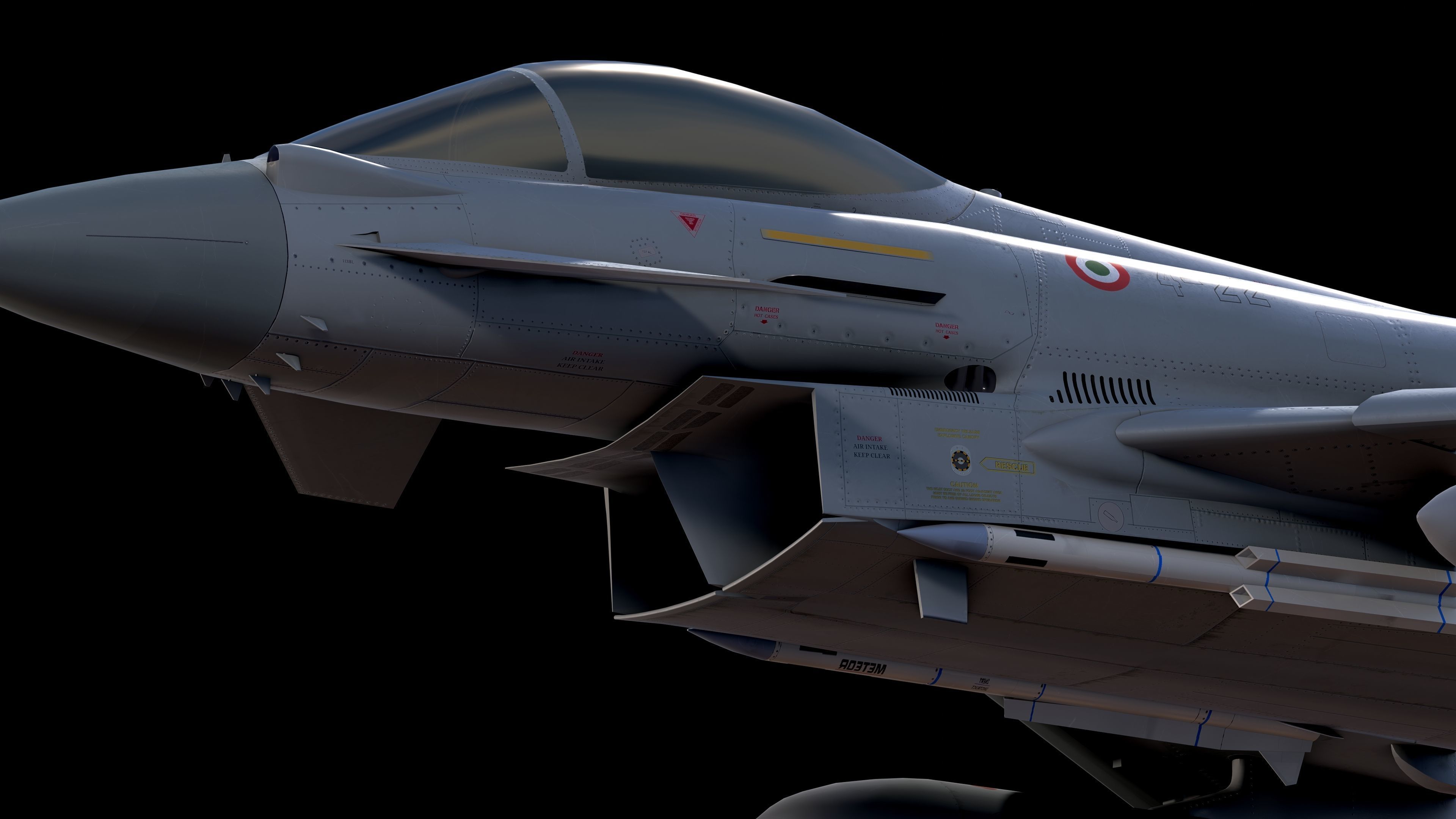 EuroFighter Typhoon - Fully Rigged- high resolution textures  Low-poly 3D model_23