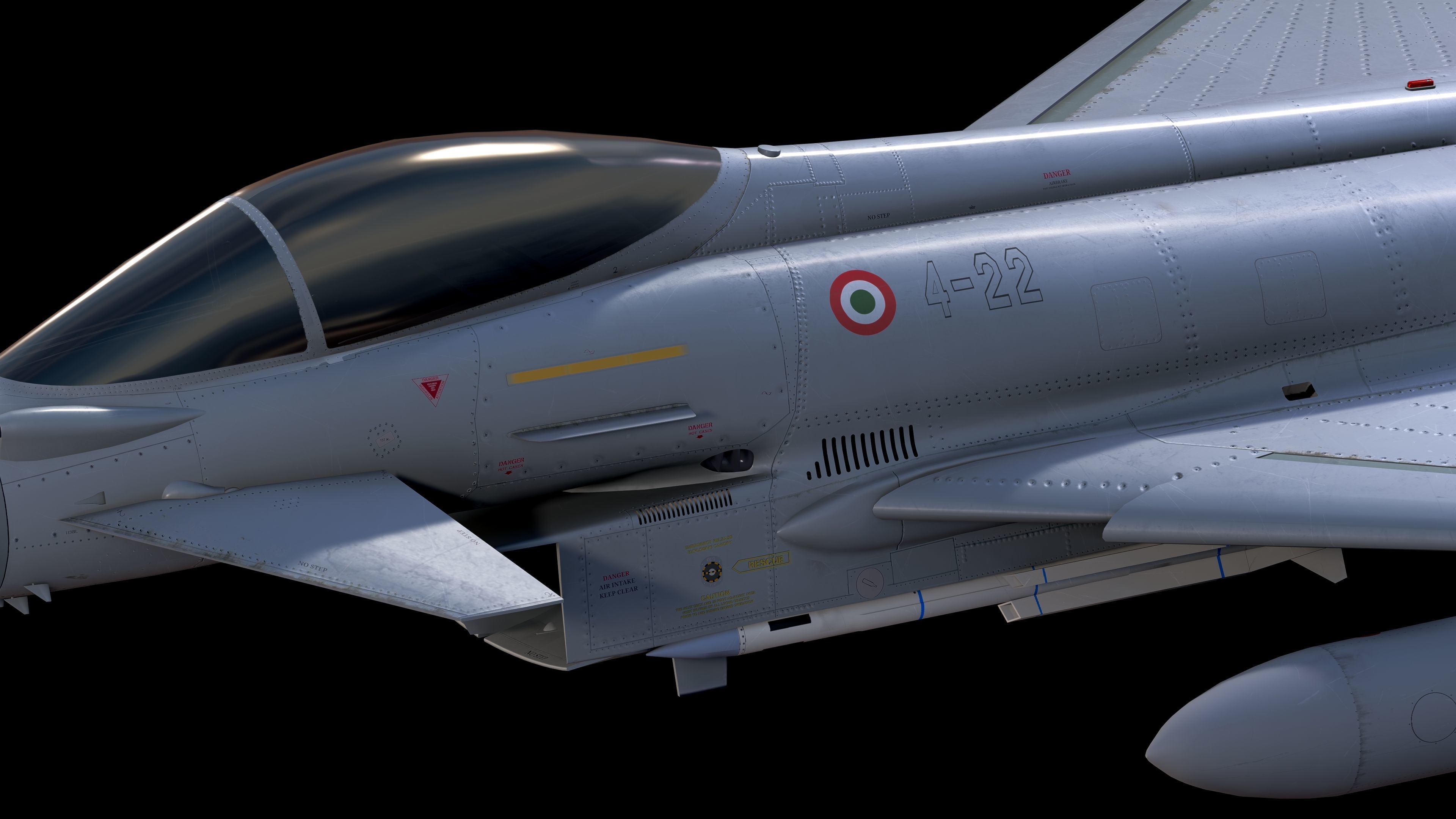 EuroFighter Typhoon - Fully Rigged- high resolution textures  Low-poly 3D model_14