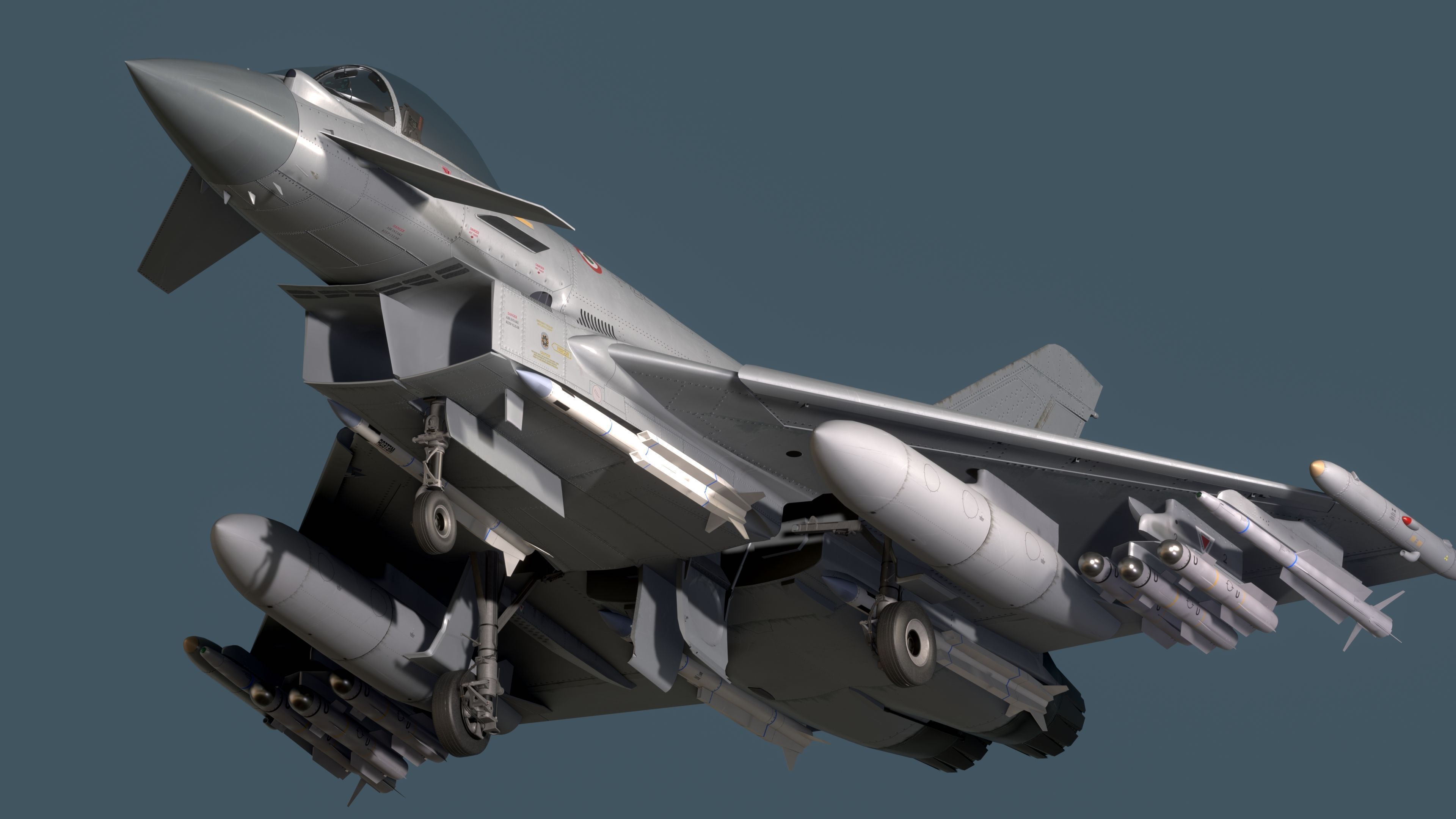 EuroFighter Typhoon - Fully Rigged- high resolution textures  Low-poly 3D model_26