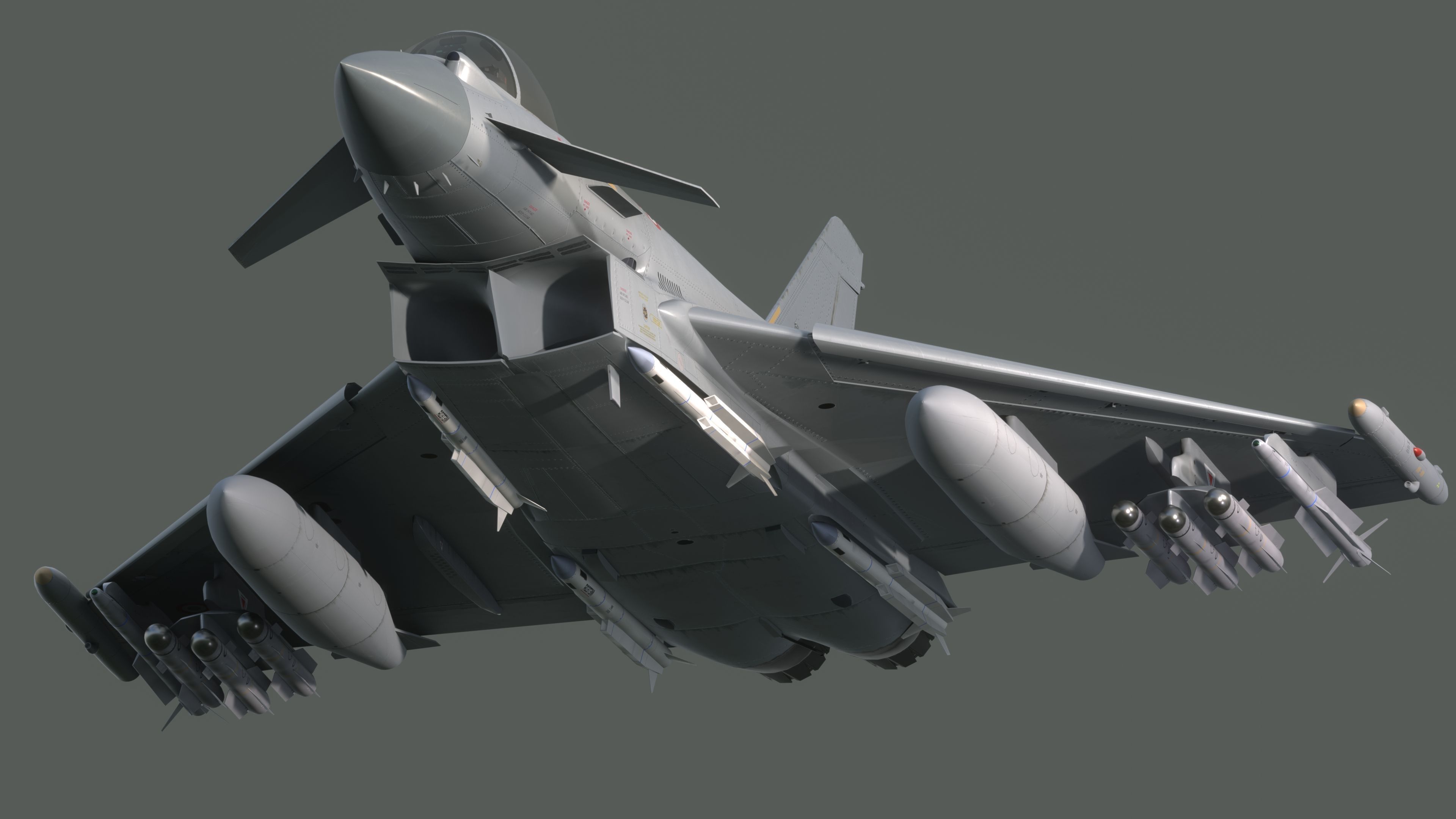 EuroFighter Typhoon - Fully Rigged- high resolution textures  Low-poly 3D model_27