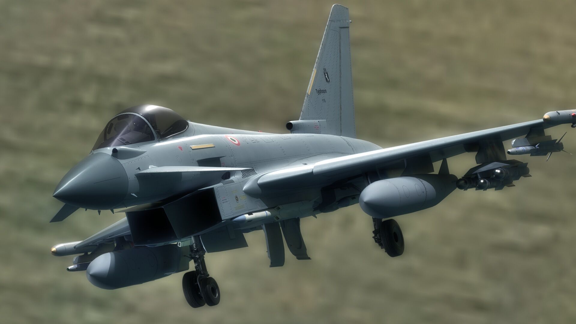 EuroFighter Typhoon - Fully Rigged- high resolution textures  Low-poly 3D model_4