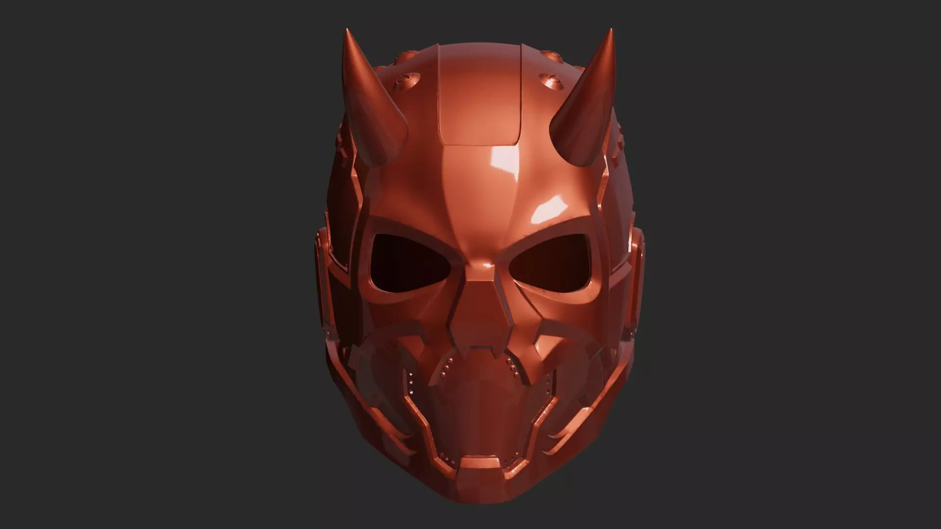 Cyber Demon Helmet 3D print model_0