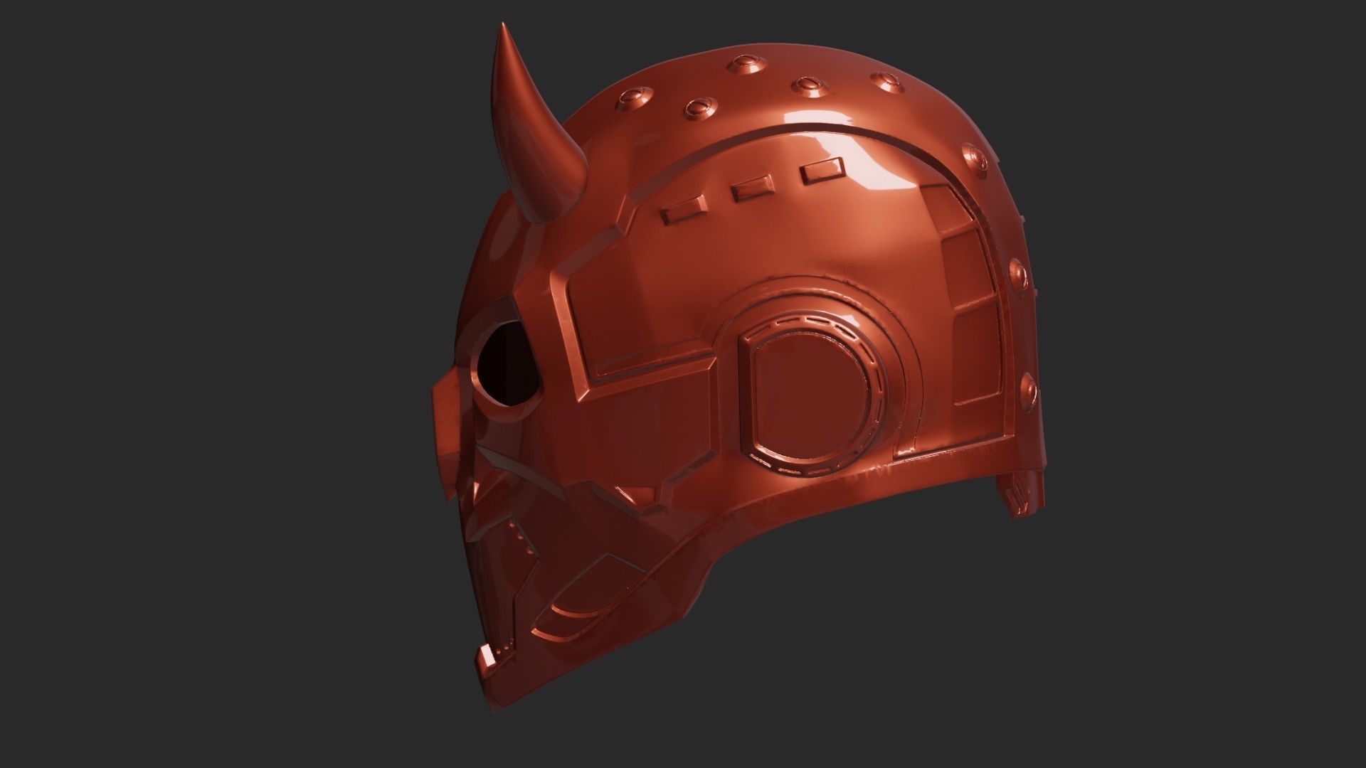 Cyber Demon Helmet 3D print model_4