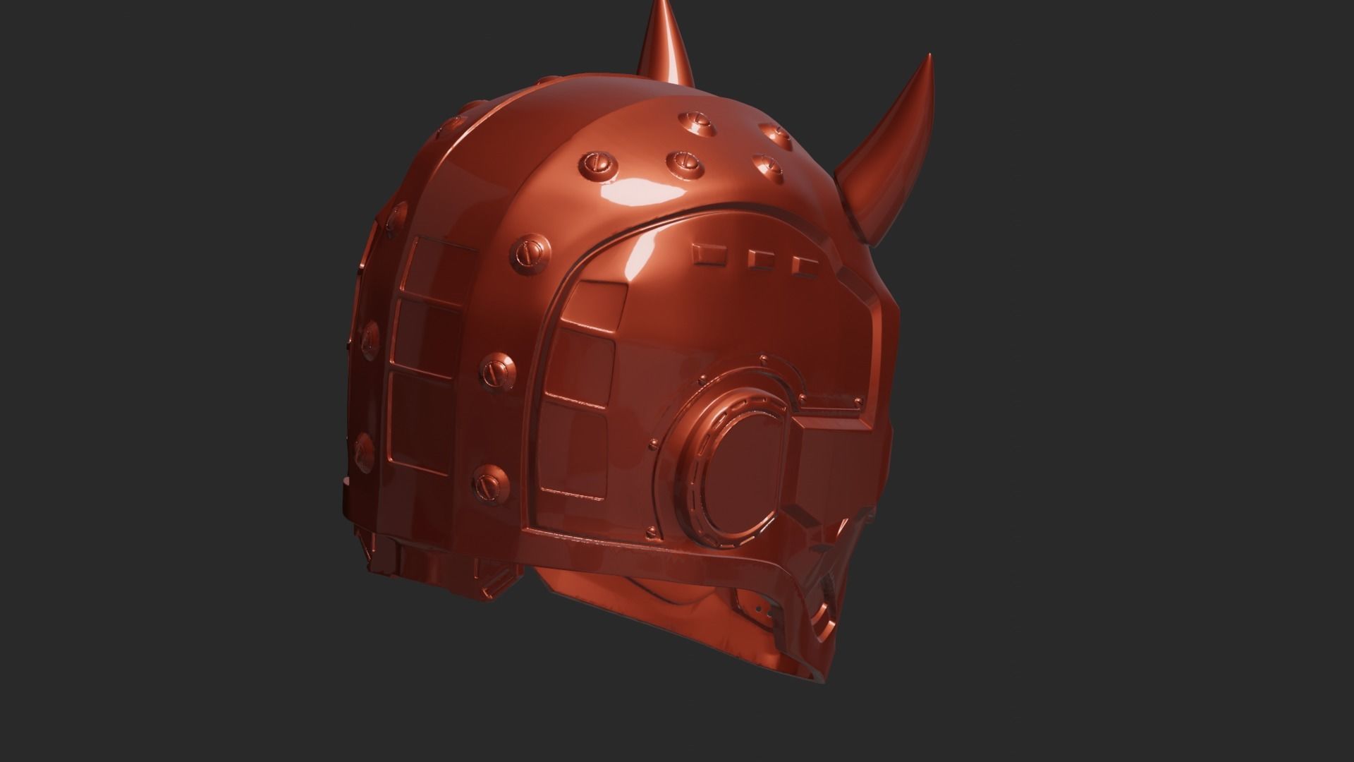 Cyber Demon Helmet 3D print model_6