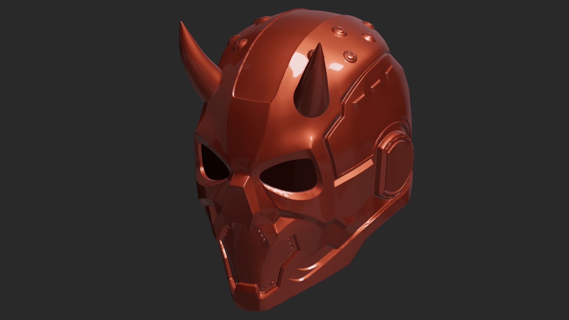 Cyber Demon Helmet 3D print model_1