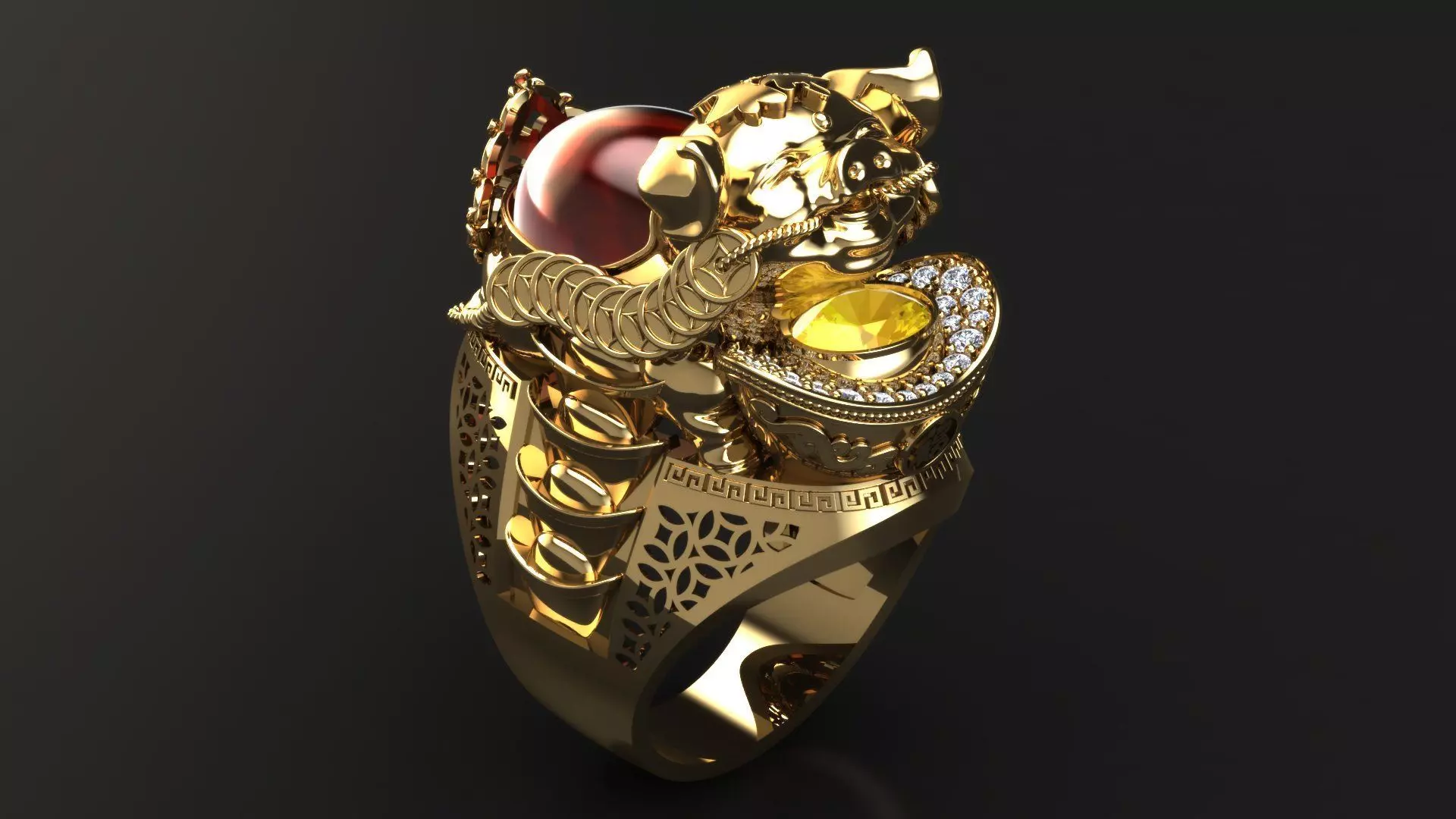 nhan con heo 3D print model_0