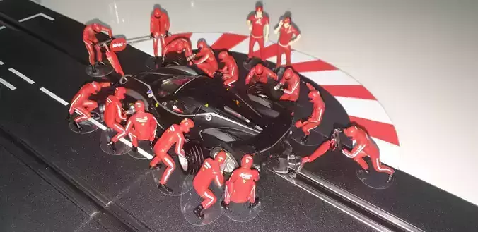 STLs of Formula 1 Pit Crew for slot car 132 3D print model