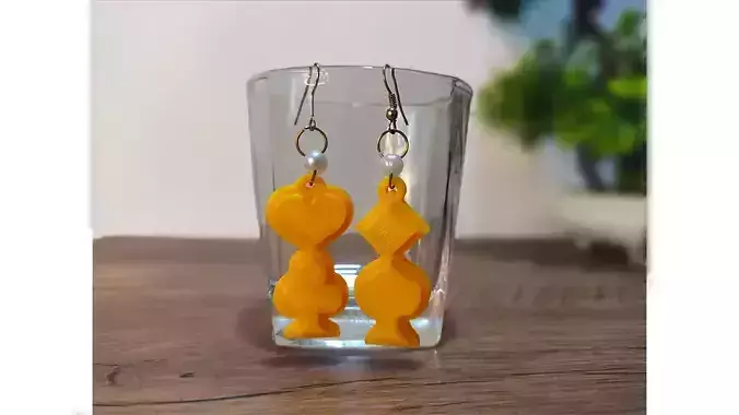 Stylish Poker Earrings