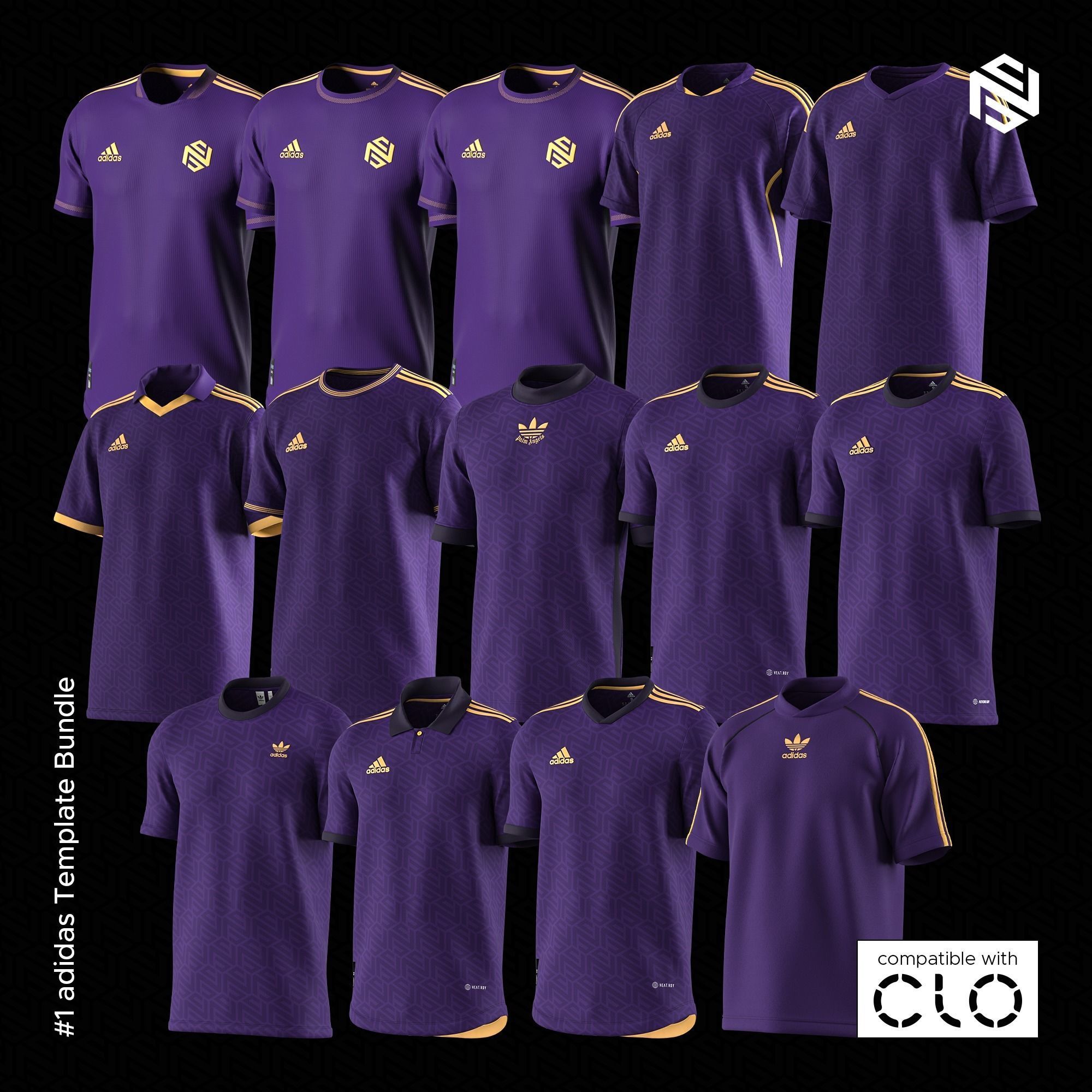 Adidas Football Shirt Templates for CLO3D 3D Model Collection CGTrader