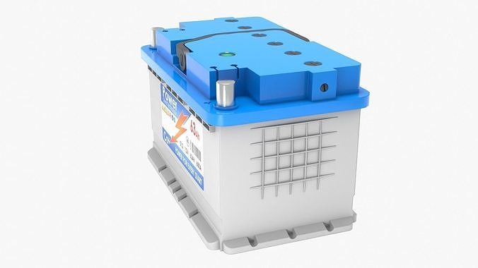 Battery Low-poly 3D model 5