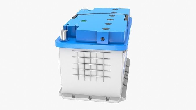 Battery Low-poly 3D model 6