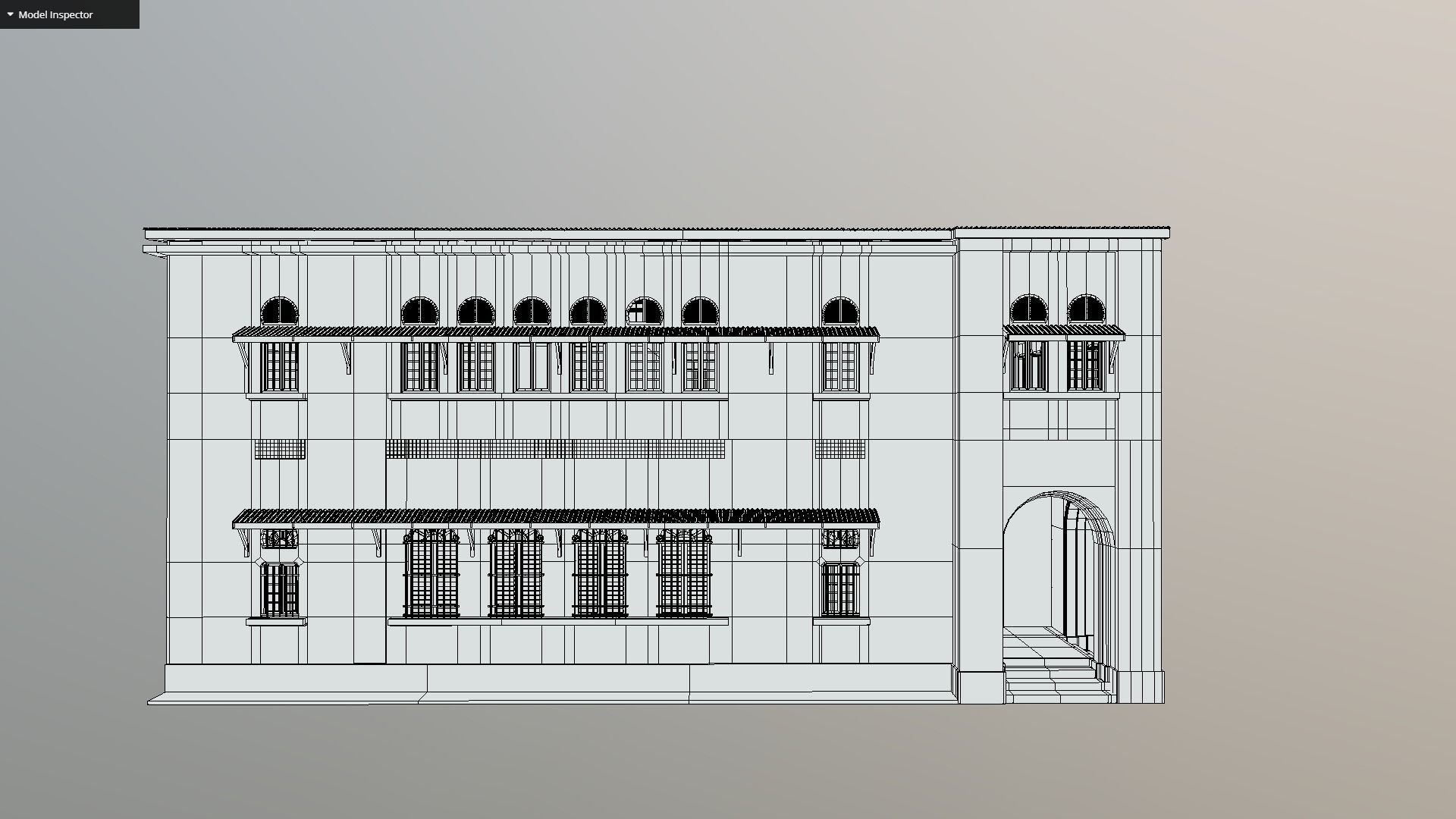 Colonial Building 3D model_5