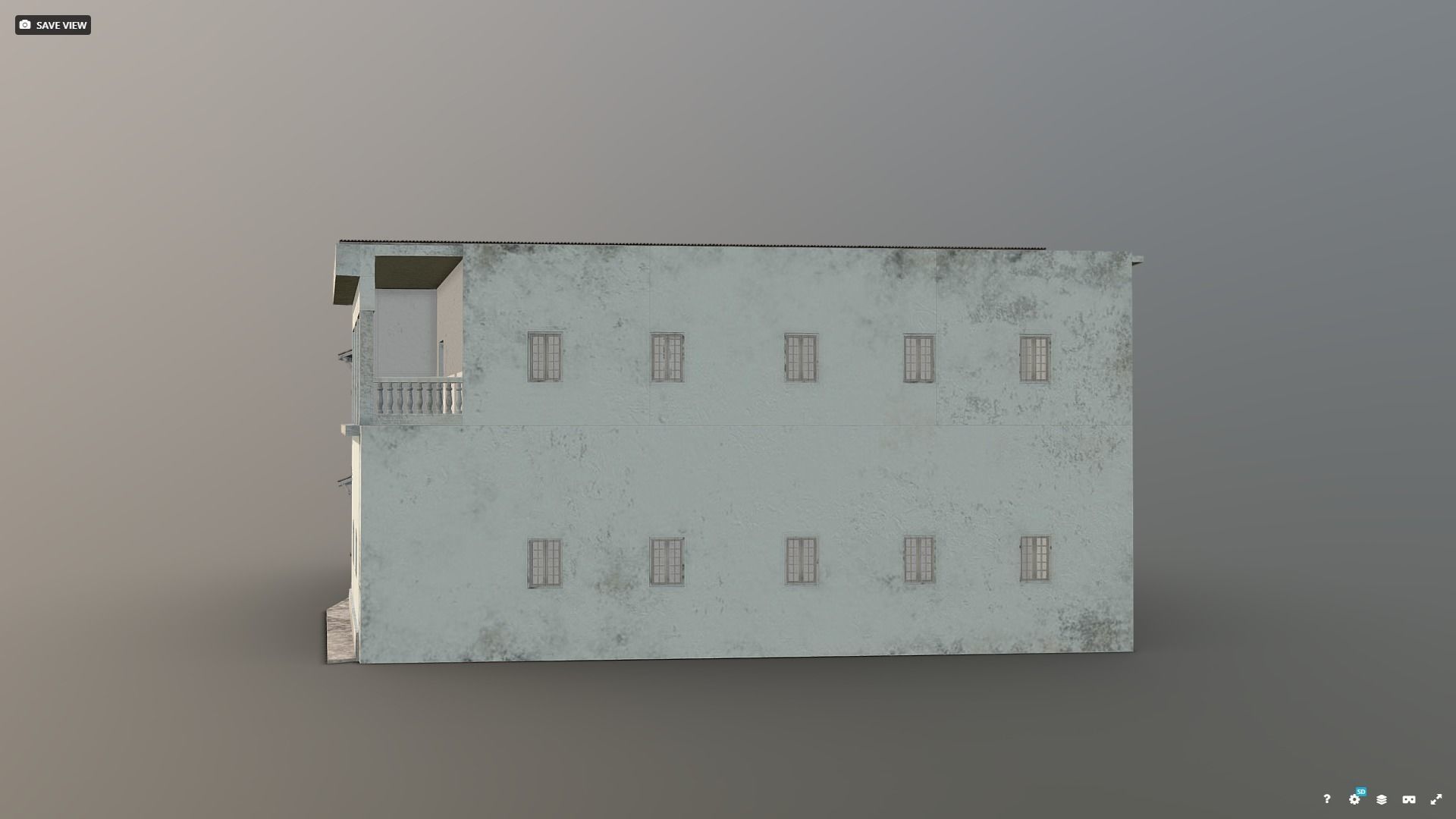 Colonial Building 3D model_7