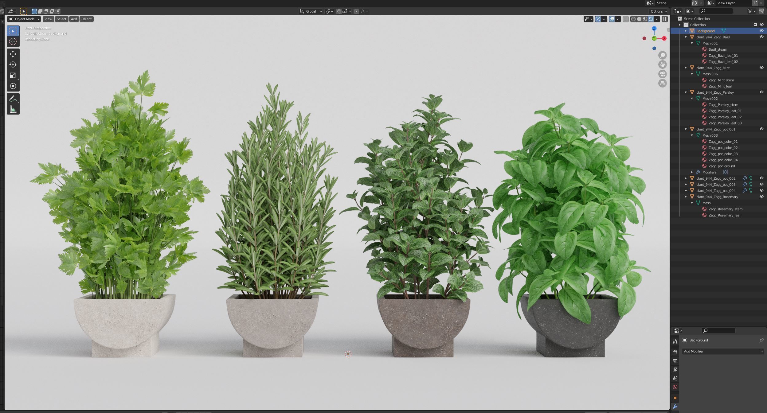 Plants collection 944 3D model_6
