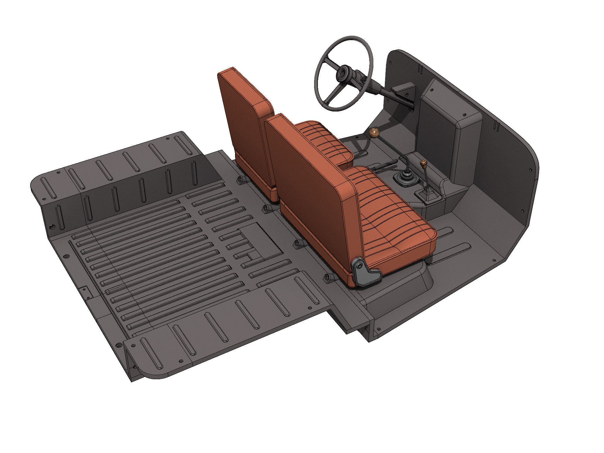 TOYOTA LAND CRUISER FJ40 SHORT WHEEL BASE RC BODY STL FILE  3D print model_7