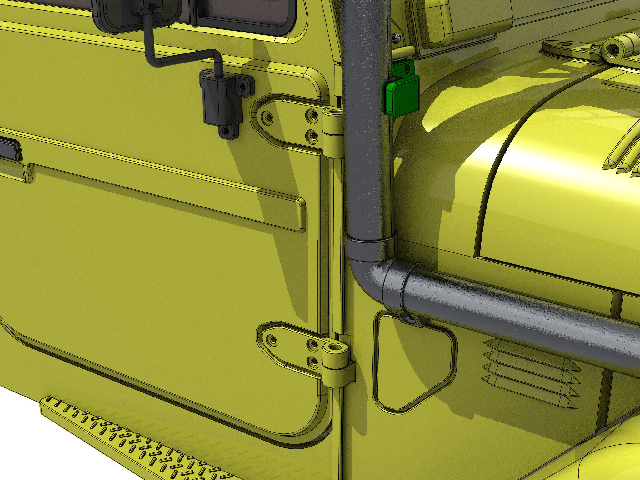 TOYOTA LAND CRUISER FJ40 SHORT WHEEL BASE RC BODY STL FILE  3D print model_5