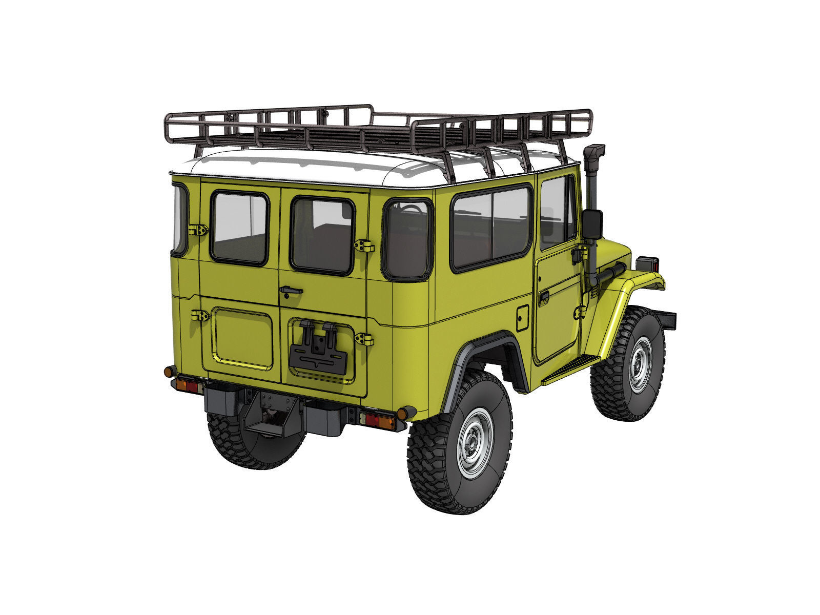 TOYOTA LAND CRUISER FJ40 SHORT WHEEL BASE RC BODY STL FILE  3D print model_1