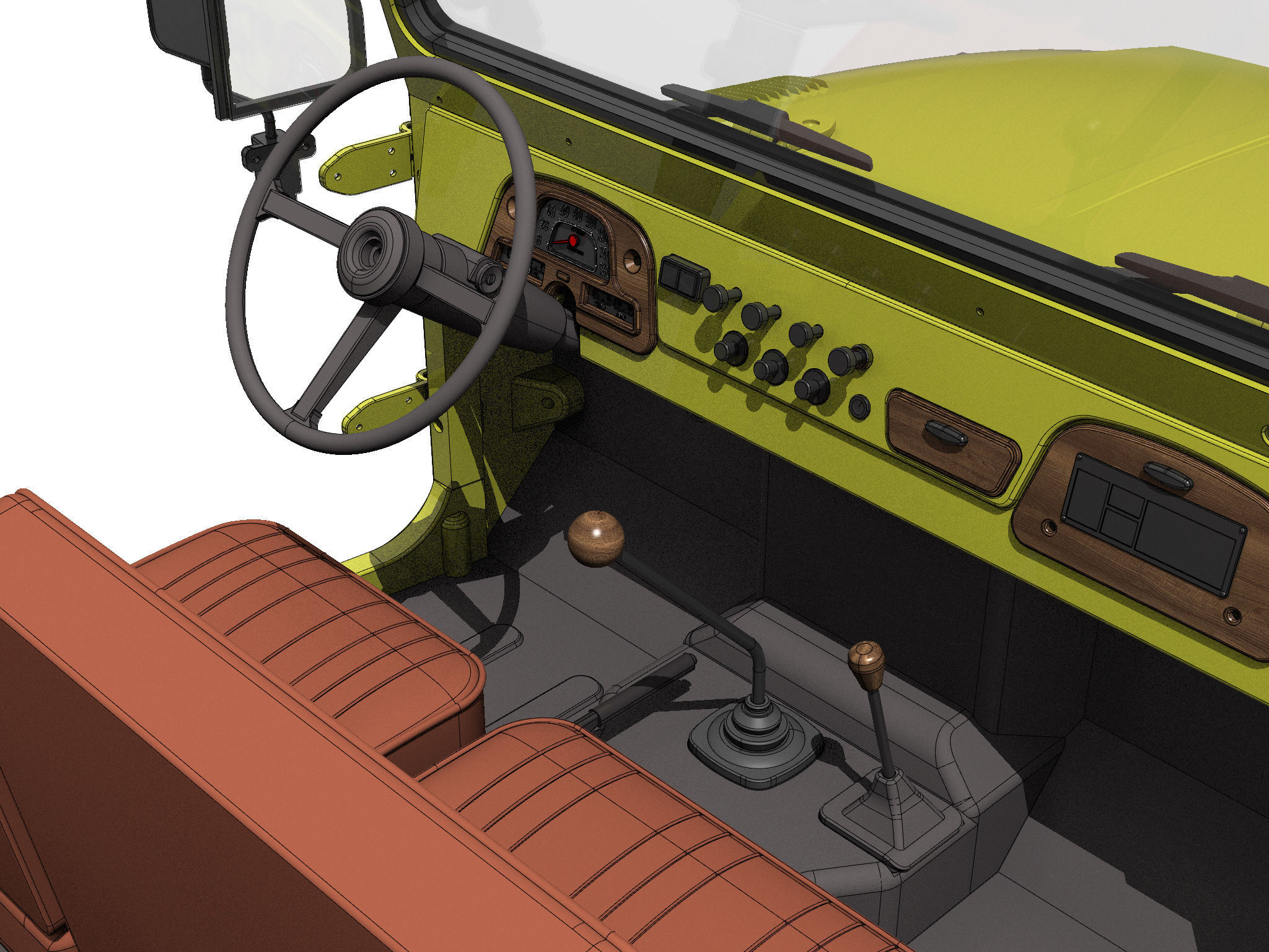 TOYOTA LAND CRUISER FJ40 SHORT WHEEL BASE RC BODY STL FILE  3D print model_6