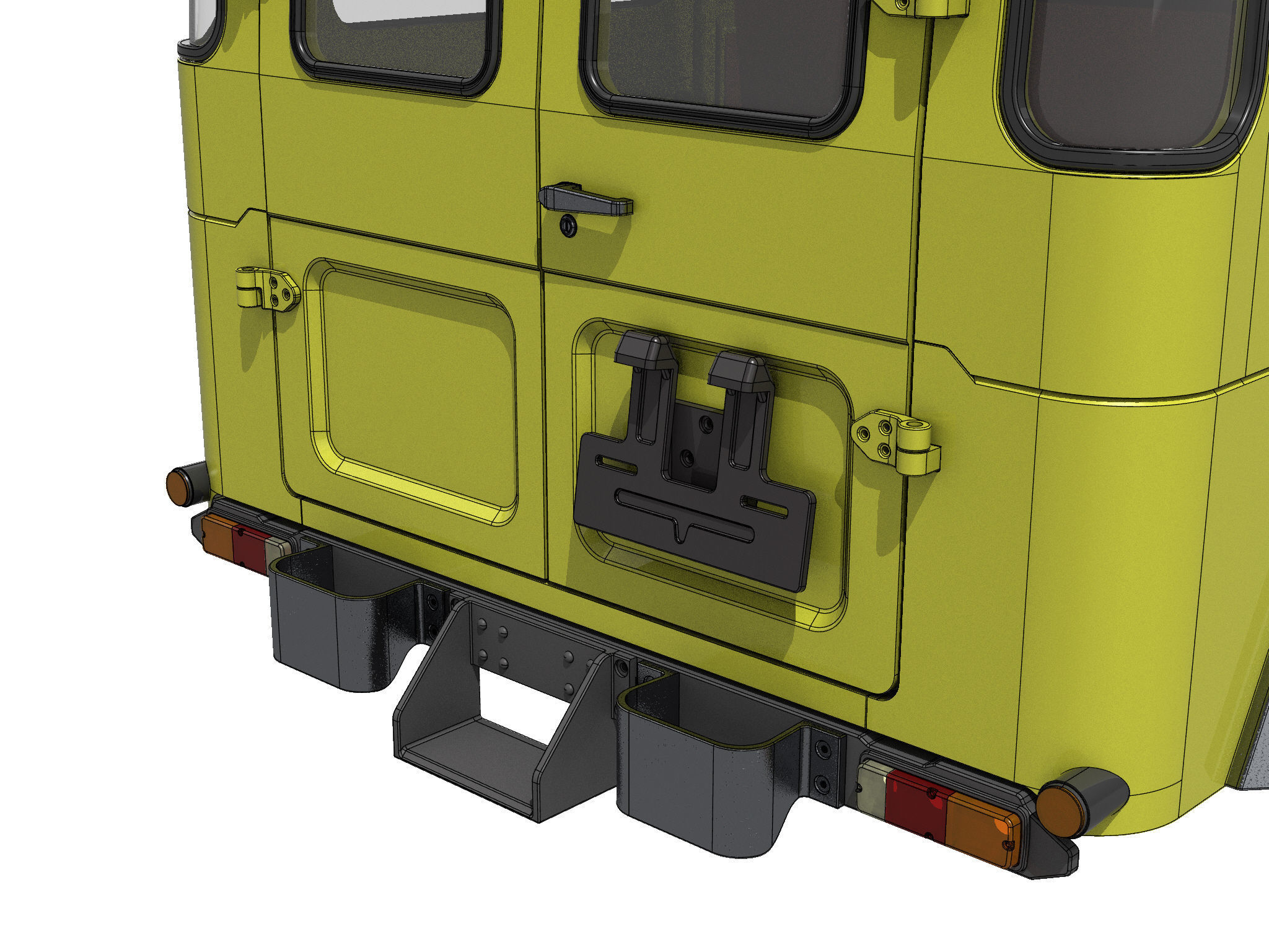 TOYOTA LAND CRUISER FJ40 SHORT WHEEL BASE RC BODY STL FILE  3D print model_4