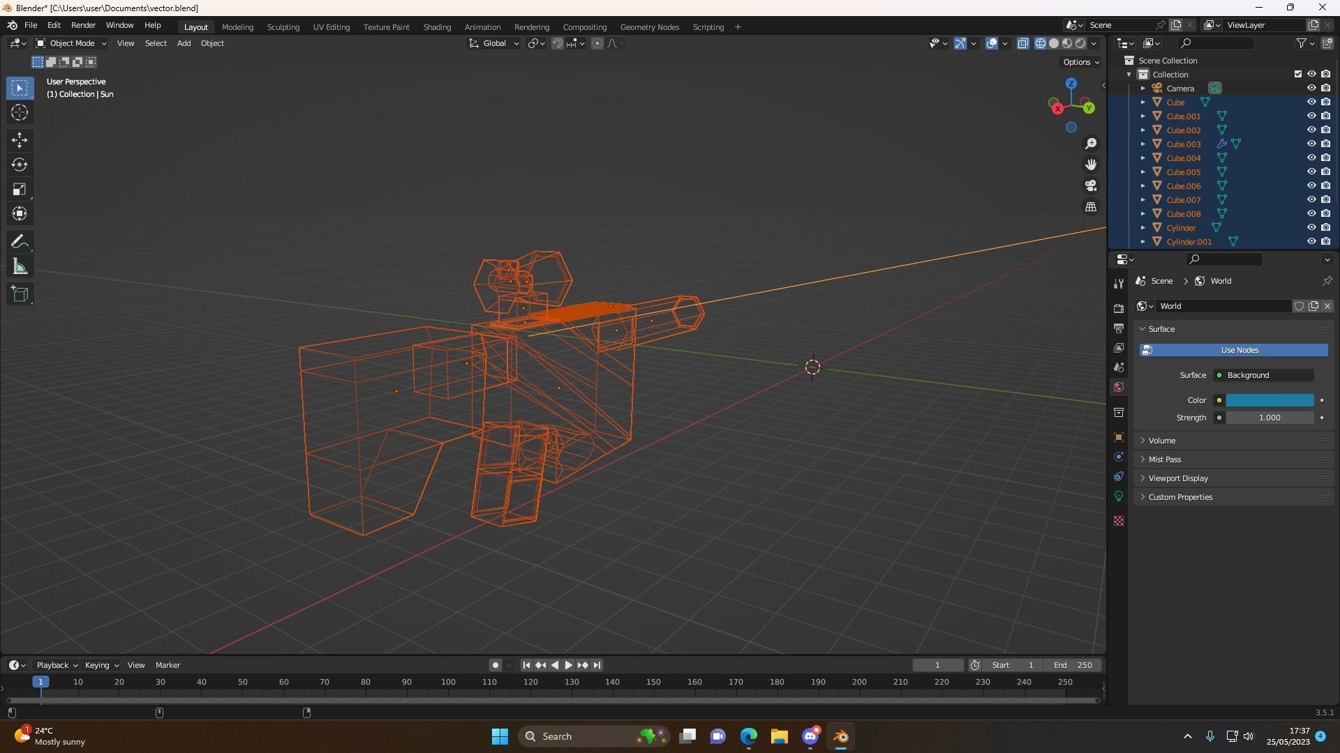 Vector Free low-poly 3D model_2