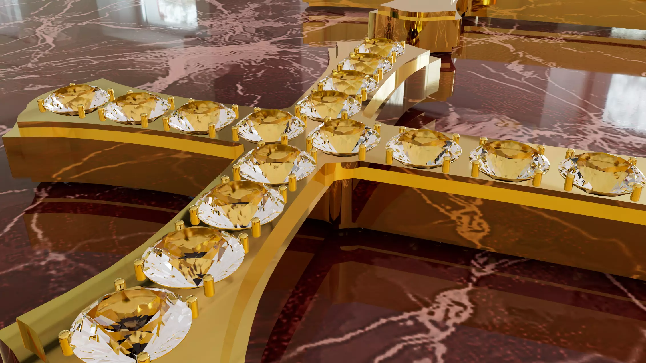 Holy Cross Pendant - Cross Gold Pendant 3D print model