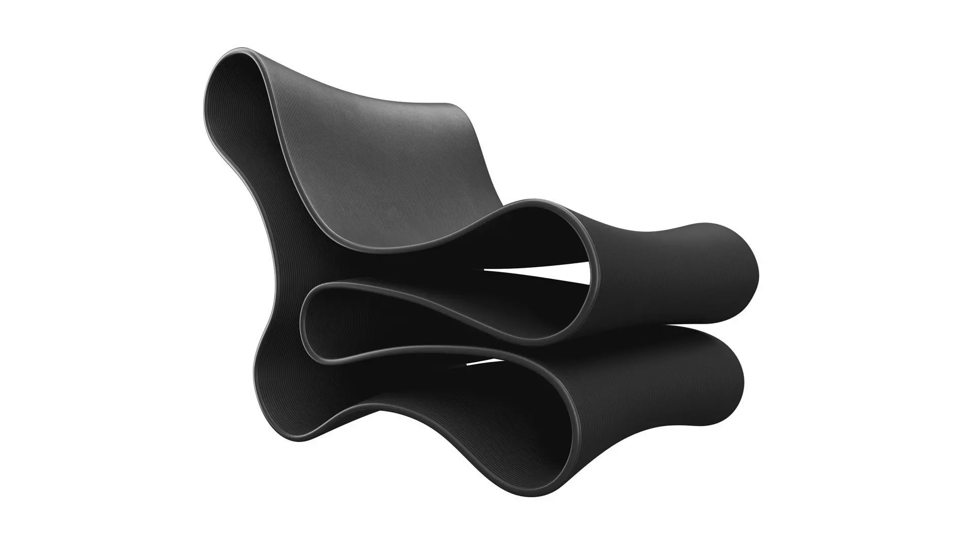 Reform Lounge Chair Black - Reform Design Lab 3D model