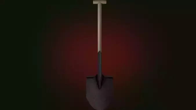 British Army General Service Shovel WW2 Low-poly 3D model