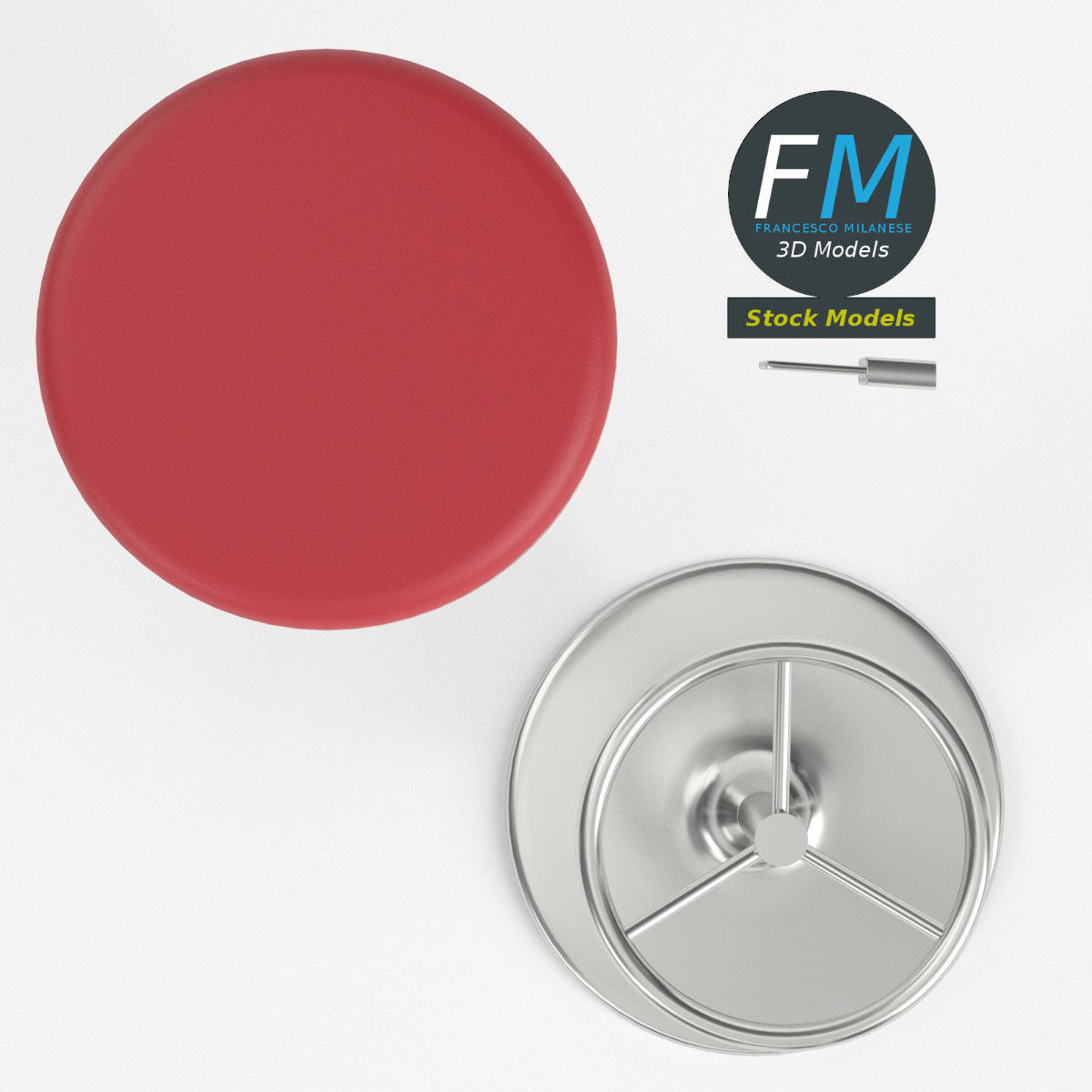 Diner stool 1 3D model_6