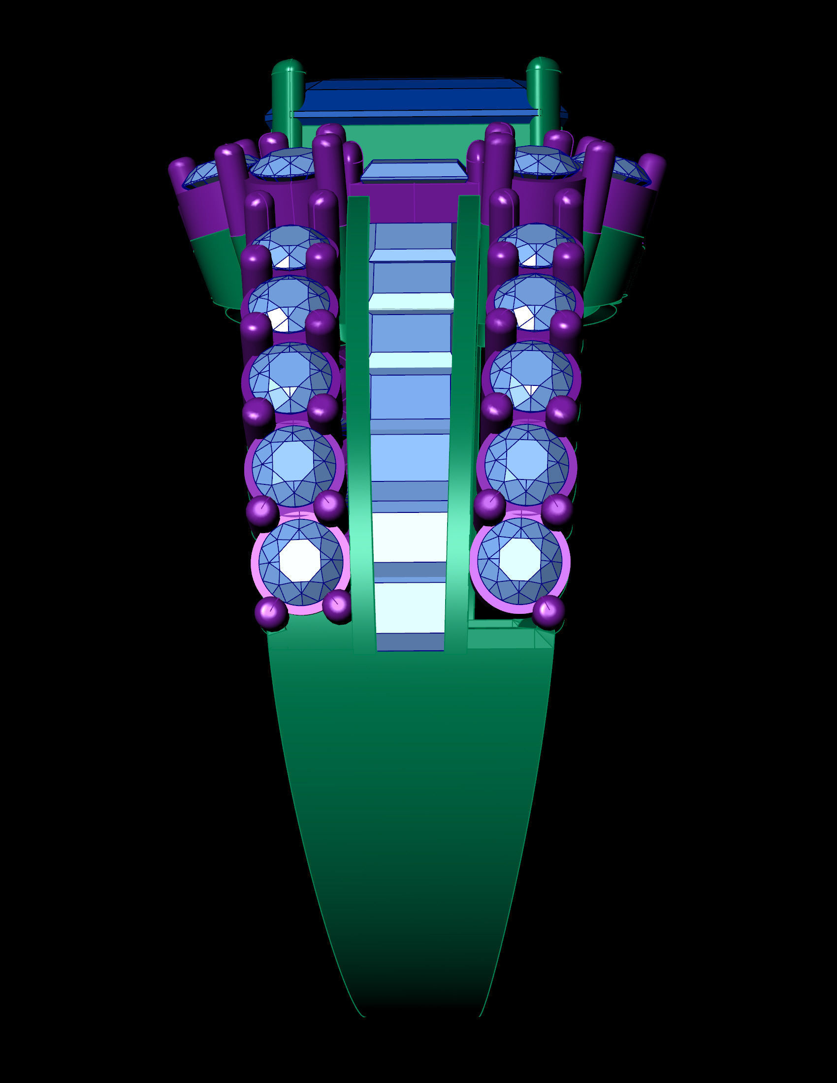 rose gold diamond ring 3d print model 3D print model_6