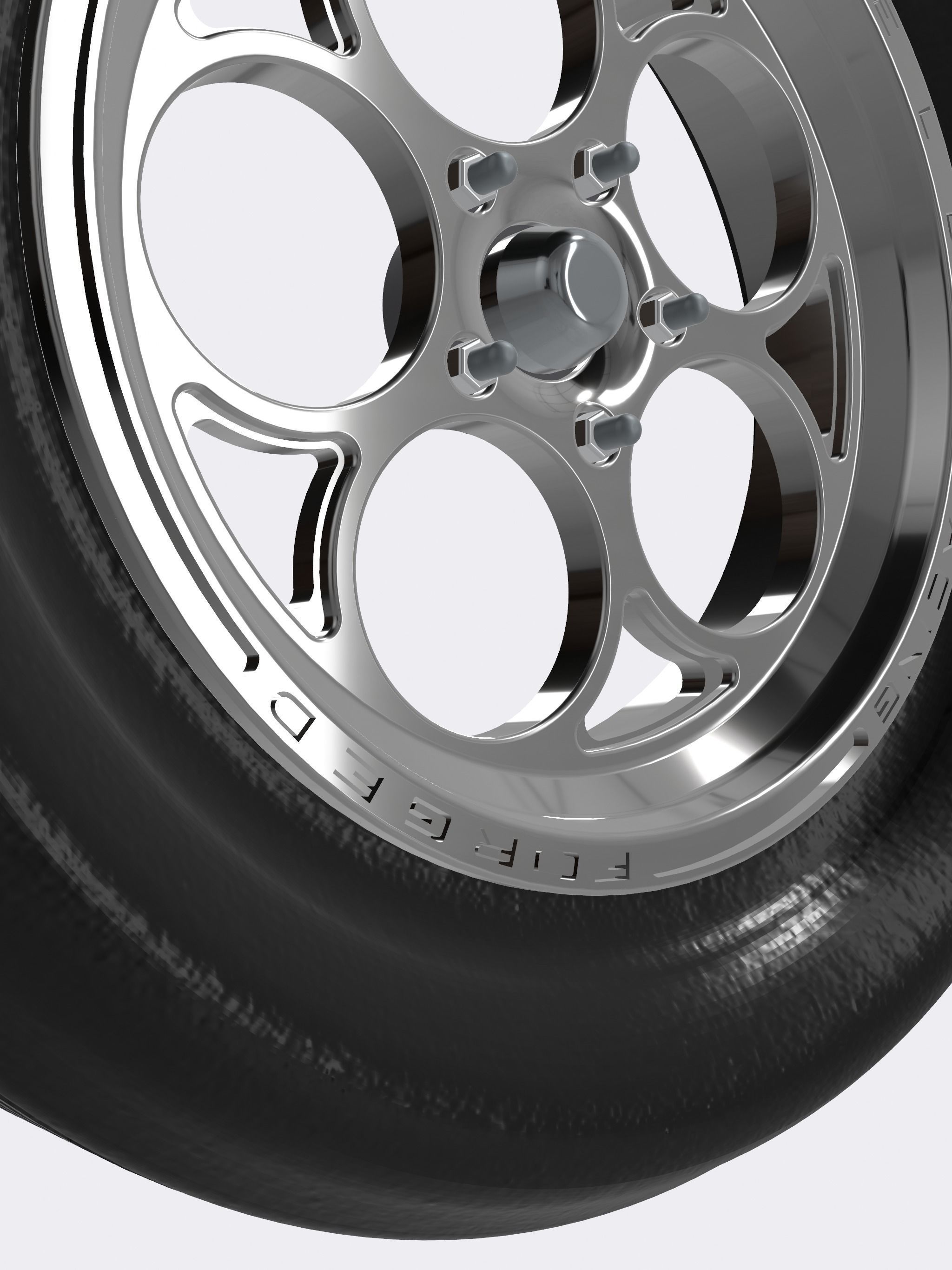 1967 Nova PROMOD Wheel N tire set Weld Magnum 3D print model_24