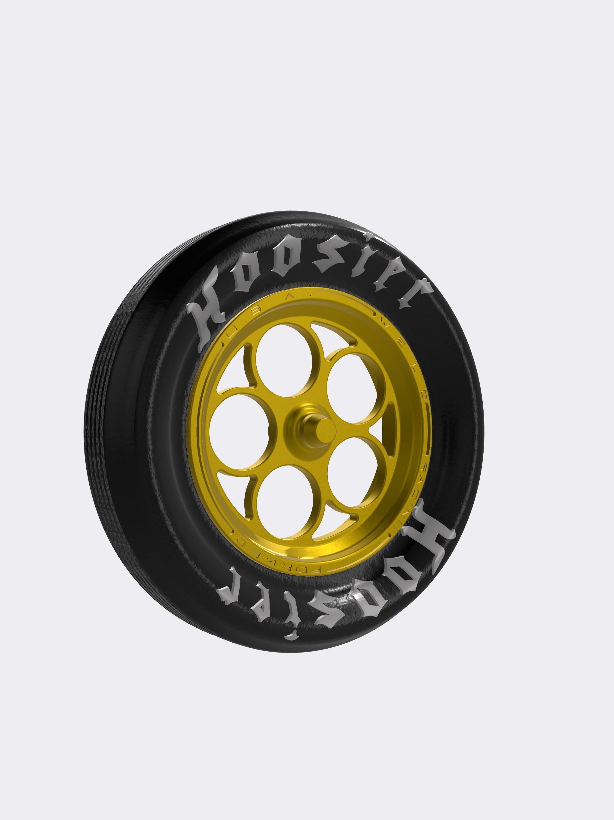 1967 Nova PROMOD Wheel N tire set Weld Magnum 3D print model_2