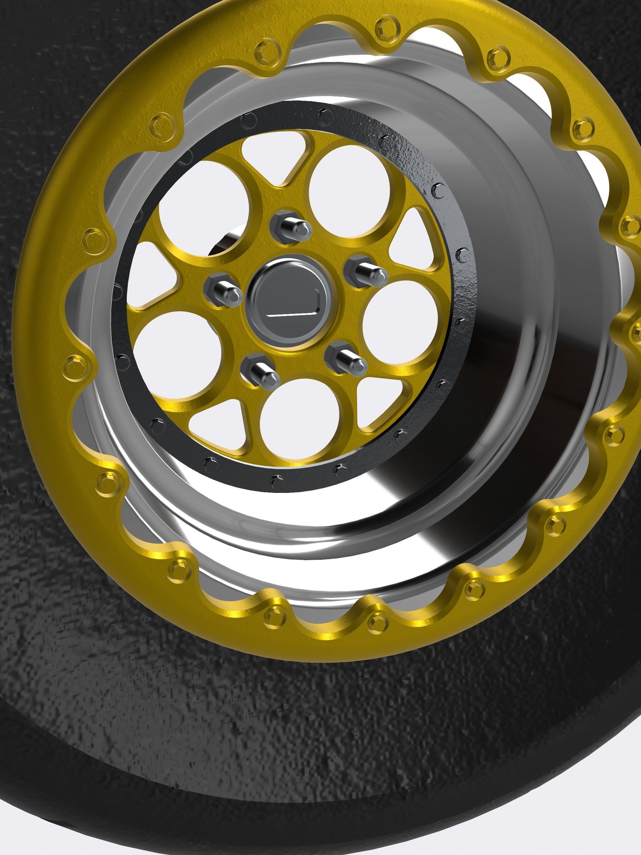 1967 Nova PROMOD Wheel N tire set Weld Magnum 3D print model_16